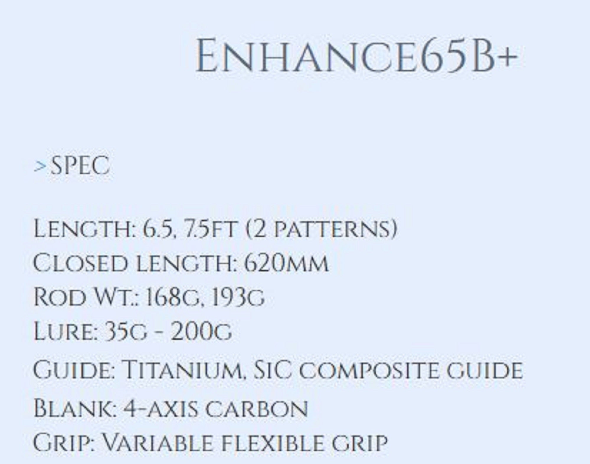 Transcendence Rod Baitcast Enhance 65/75B 6.5-7.5ft 2025 (1362)