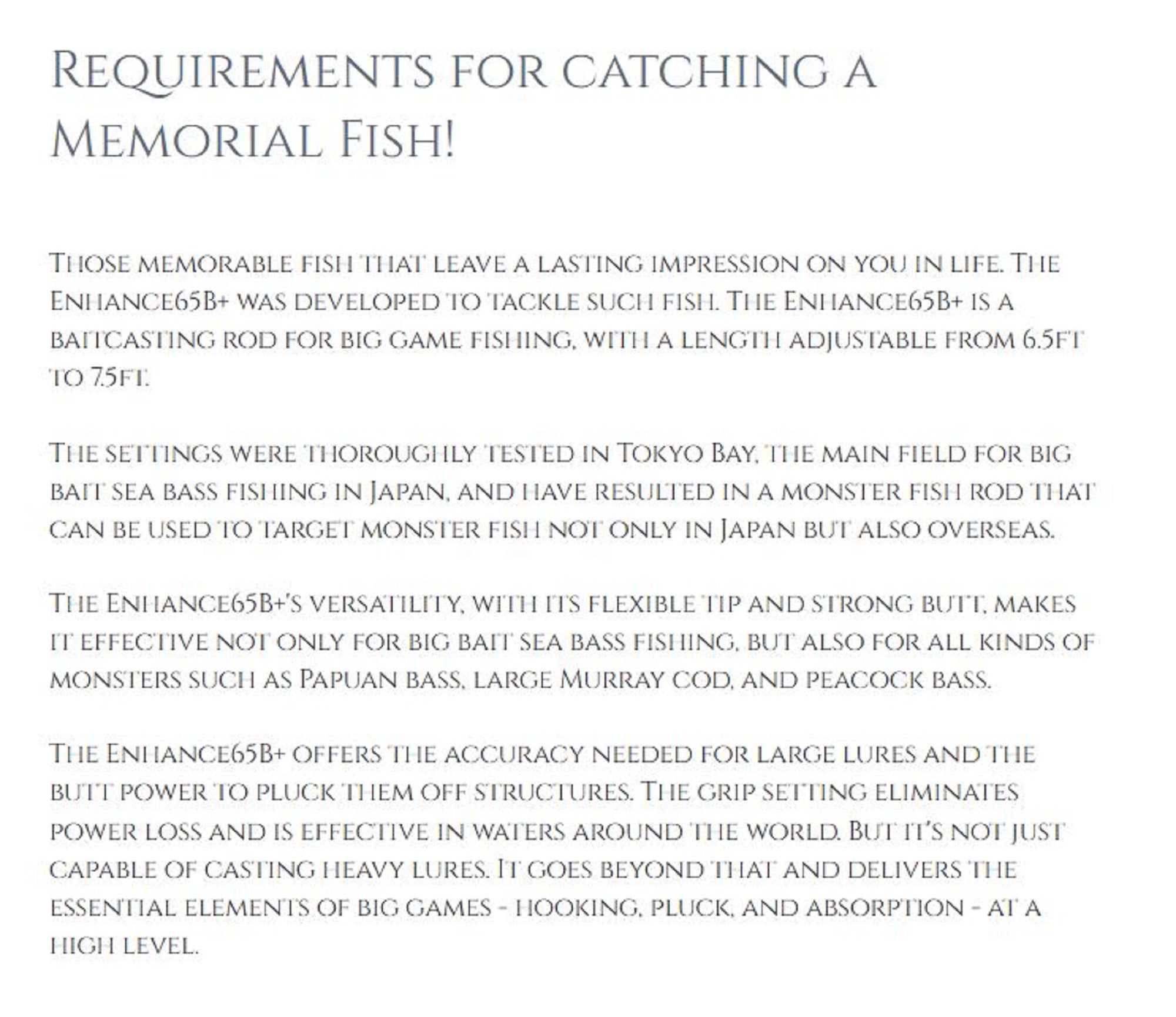 Transcendence Rod Baitcast Enhance 65/75B 6.5-7.5ft 2025 (1362)