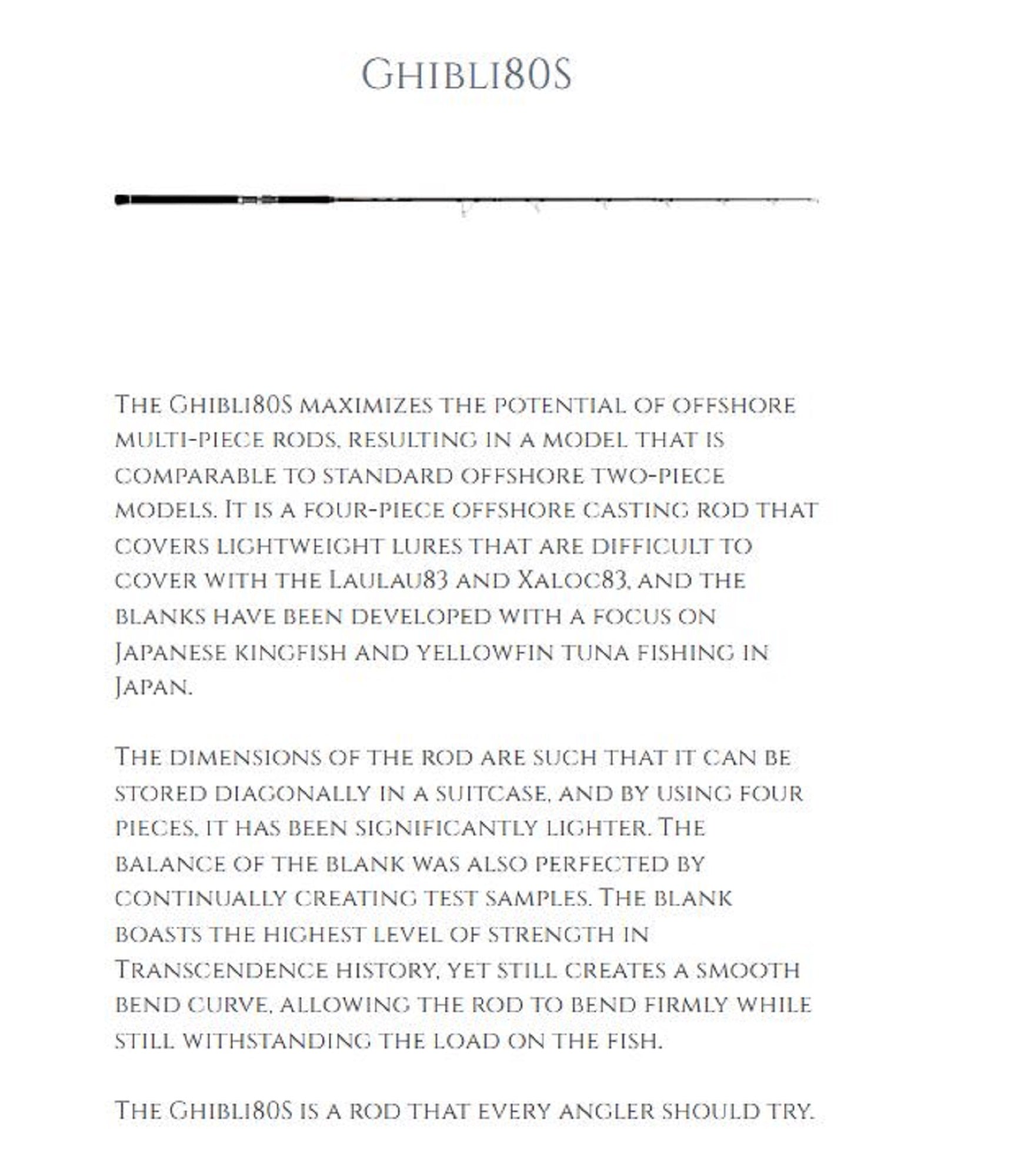 Transcendence Rod Spinning Ghibli 80S 2025 (1379)