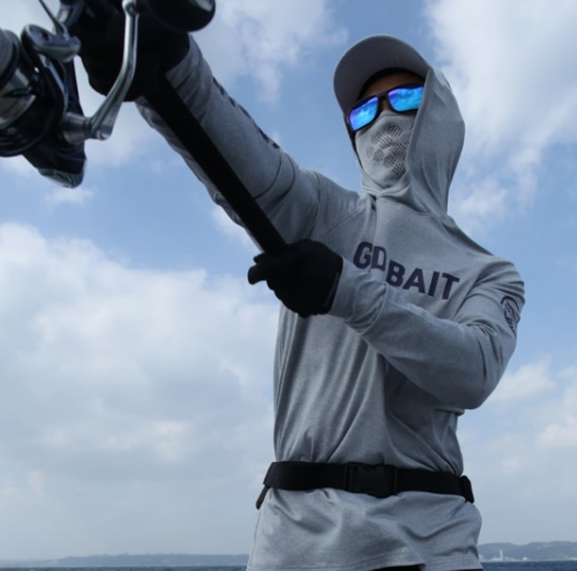 Good Bait Sunguard Hoodie Earth Gray Size M (1601)