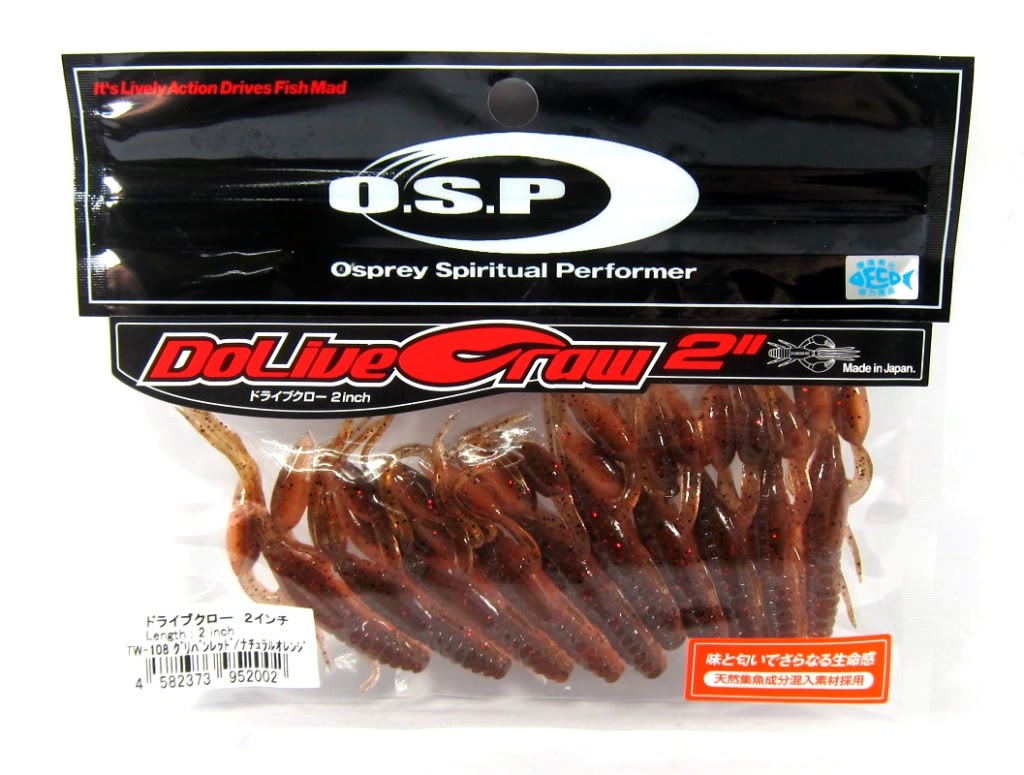 OSP Soft Lure Dolive Craw 2 Inches TW-108 (2002)