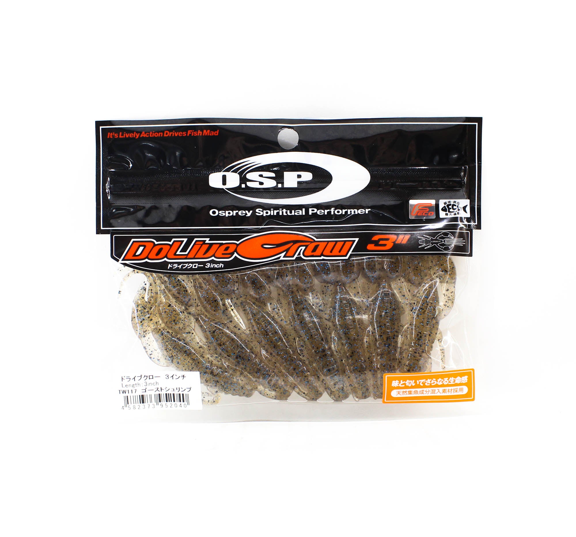 OSP Soft Lure Dolive Craw 3 Inches TW-117 (2040)