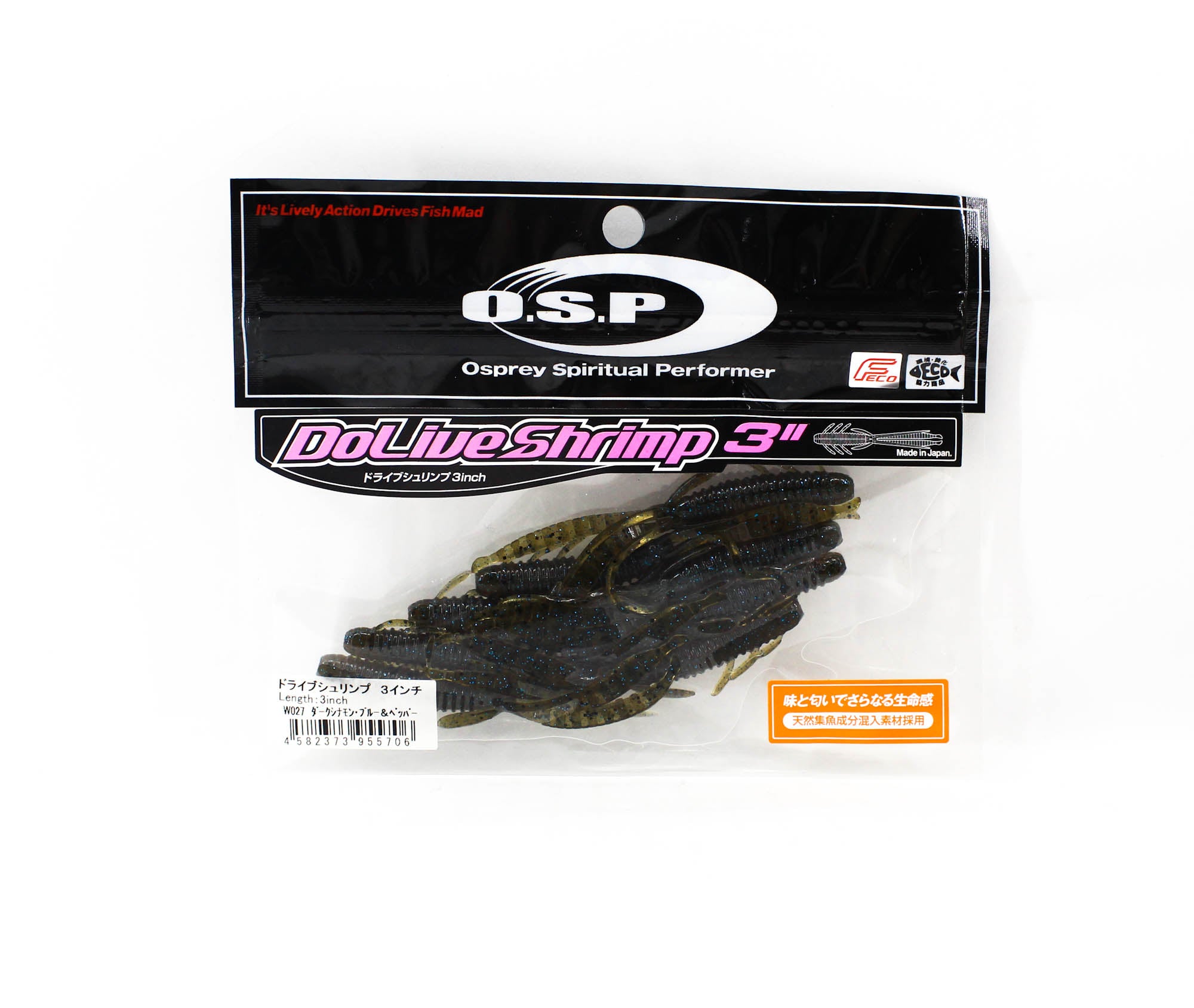 OSP Soft Lure Dolive Shrimp 3 Inches W-027 (5706)