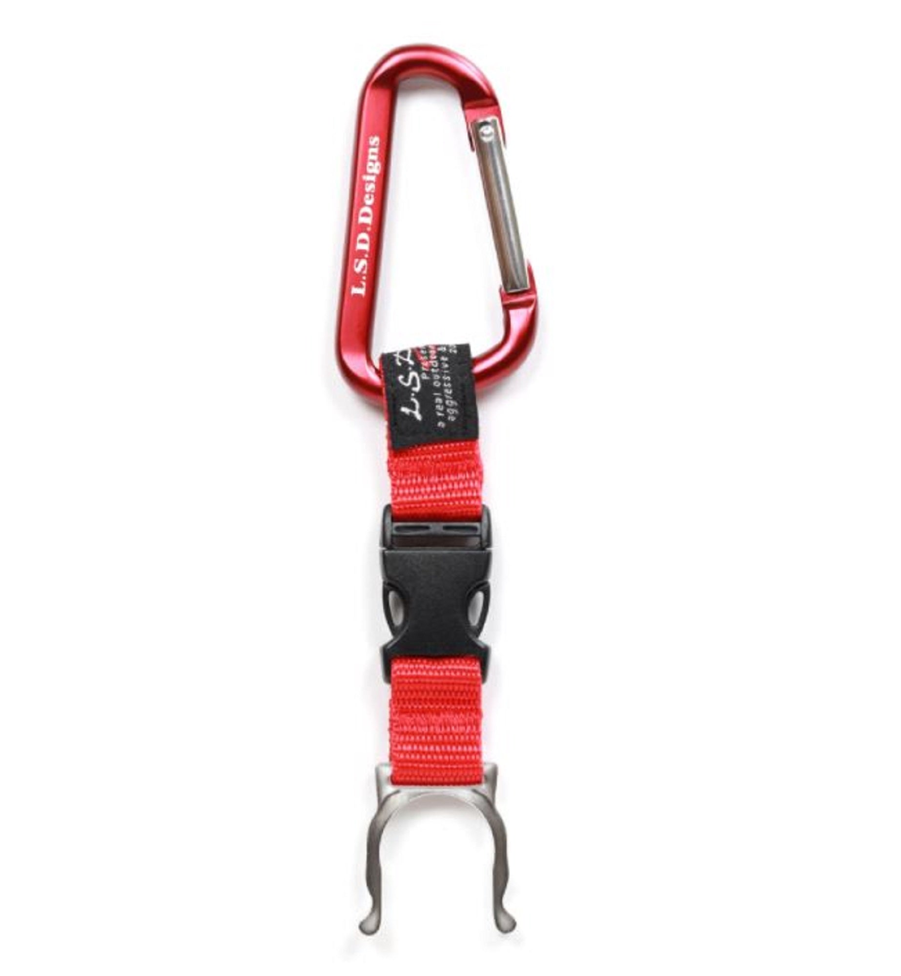 LSD Pet Bottle Holder Carabiner Clip Red (2114)