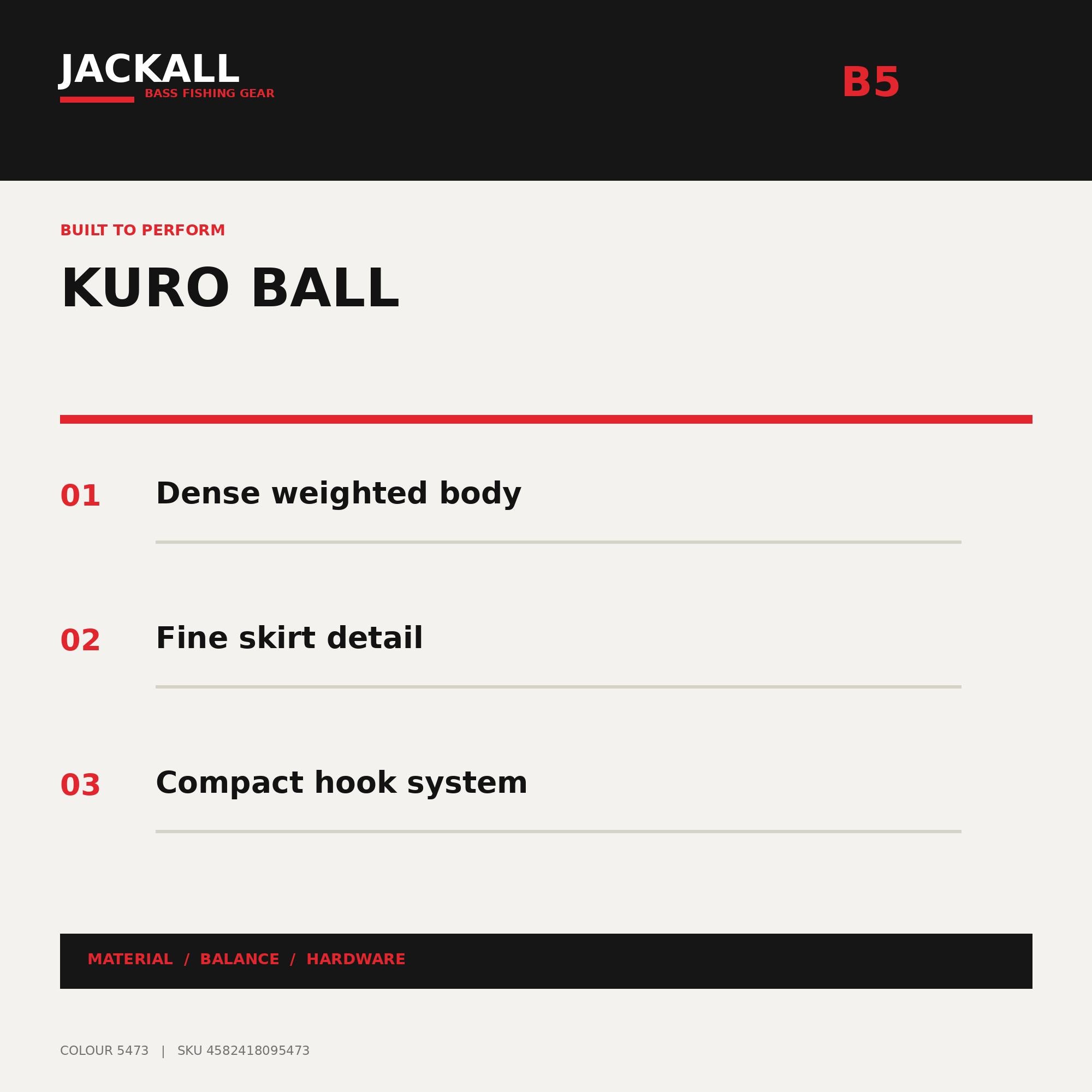 Jackall Kuro Ball 3.0 grams Sinking Lure 37 (5473)