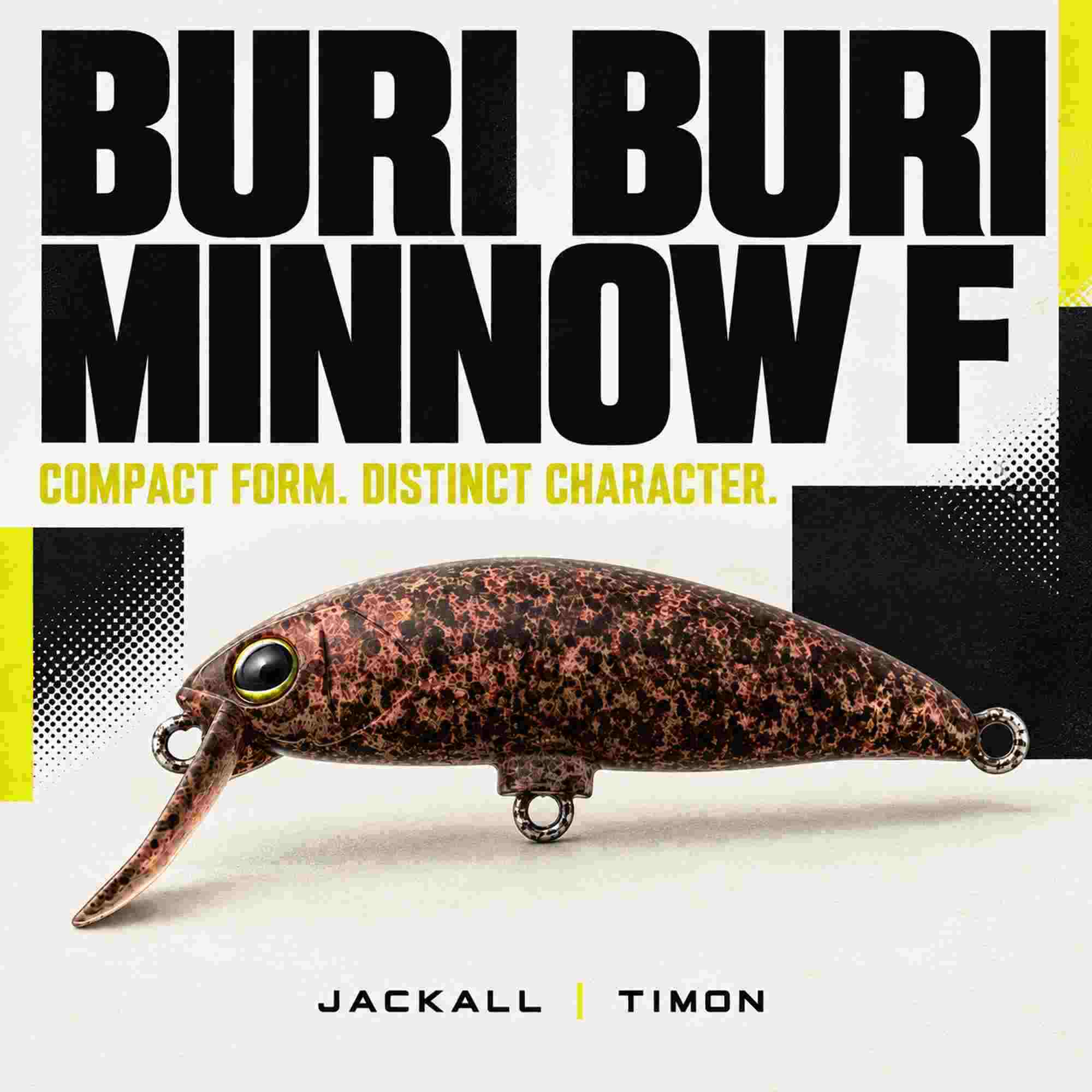 Jackall Timon Buri Buri Minnow F 40 mm Floating Lure Tackey Brown (6593)