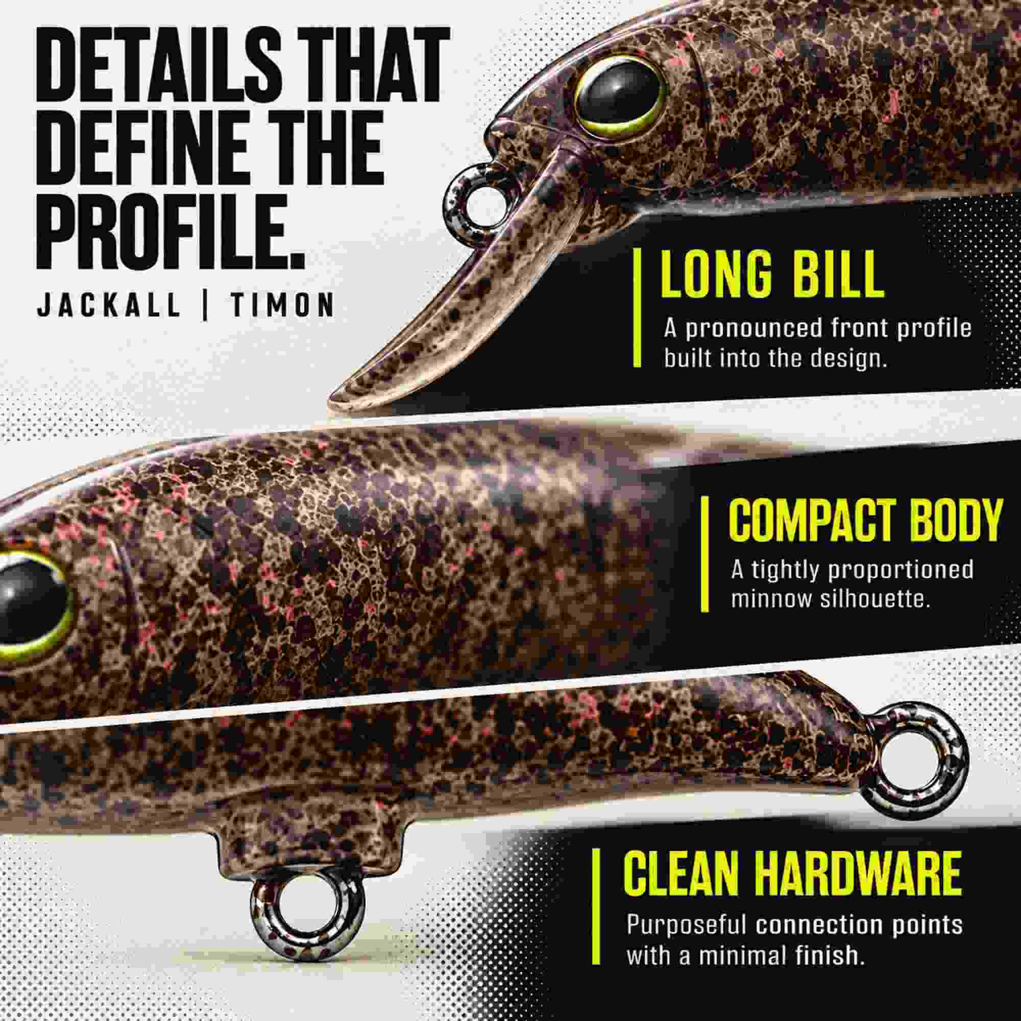 Jackall Timon Buri Buri Minnow F 40 mm Floating Lure Tackey Brown (6593)