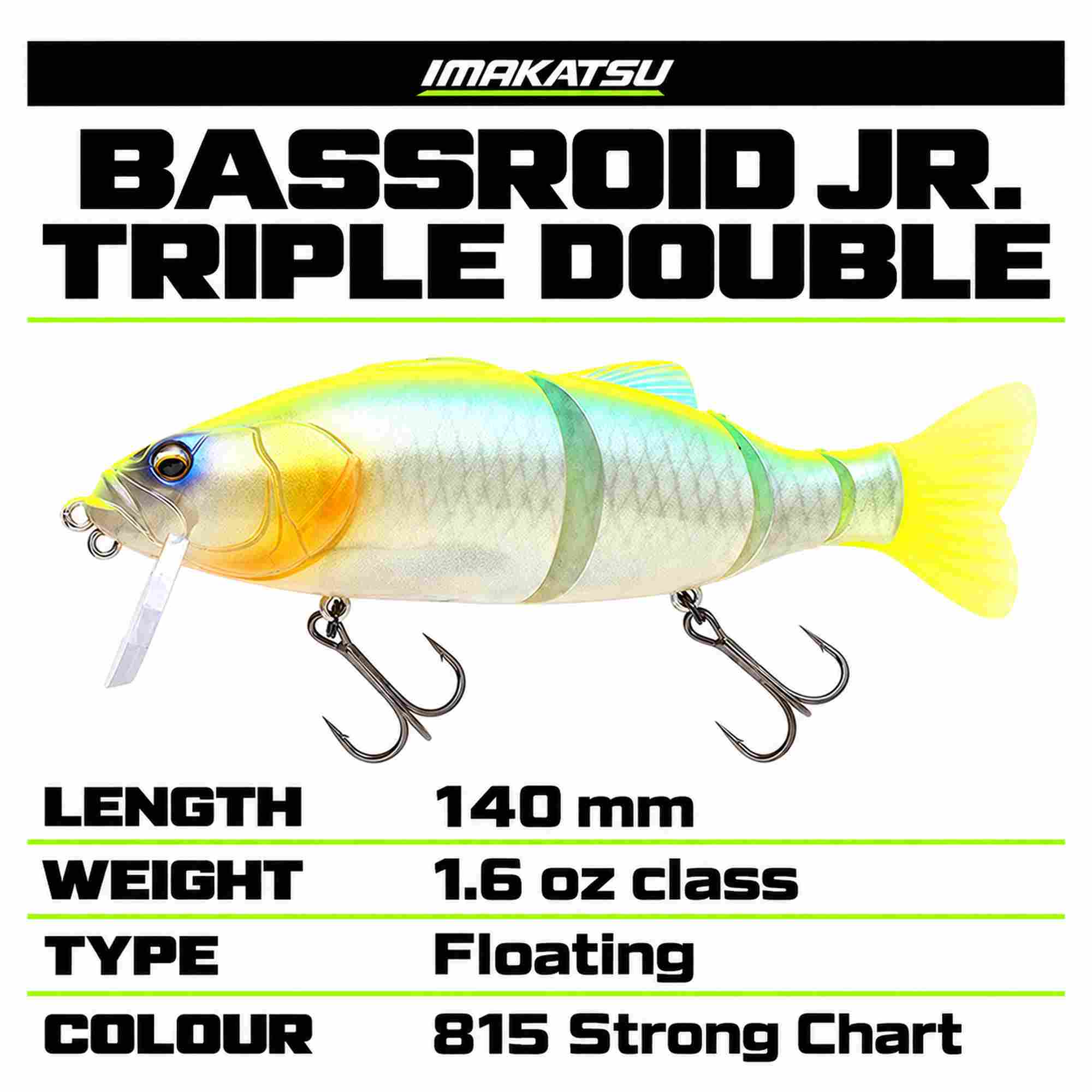 Imakatsu IK Bassroid JR Triple Double 140 mm Floating Lure 815 (8409)