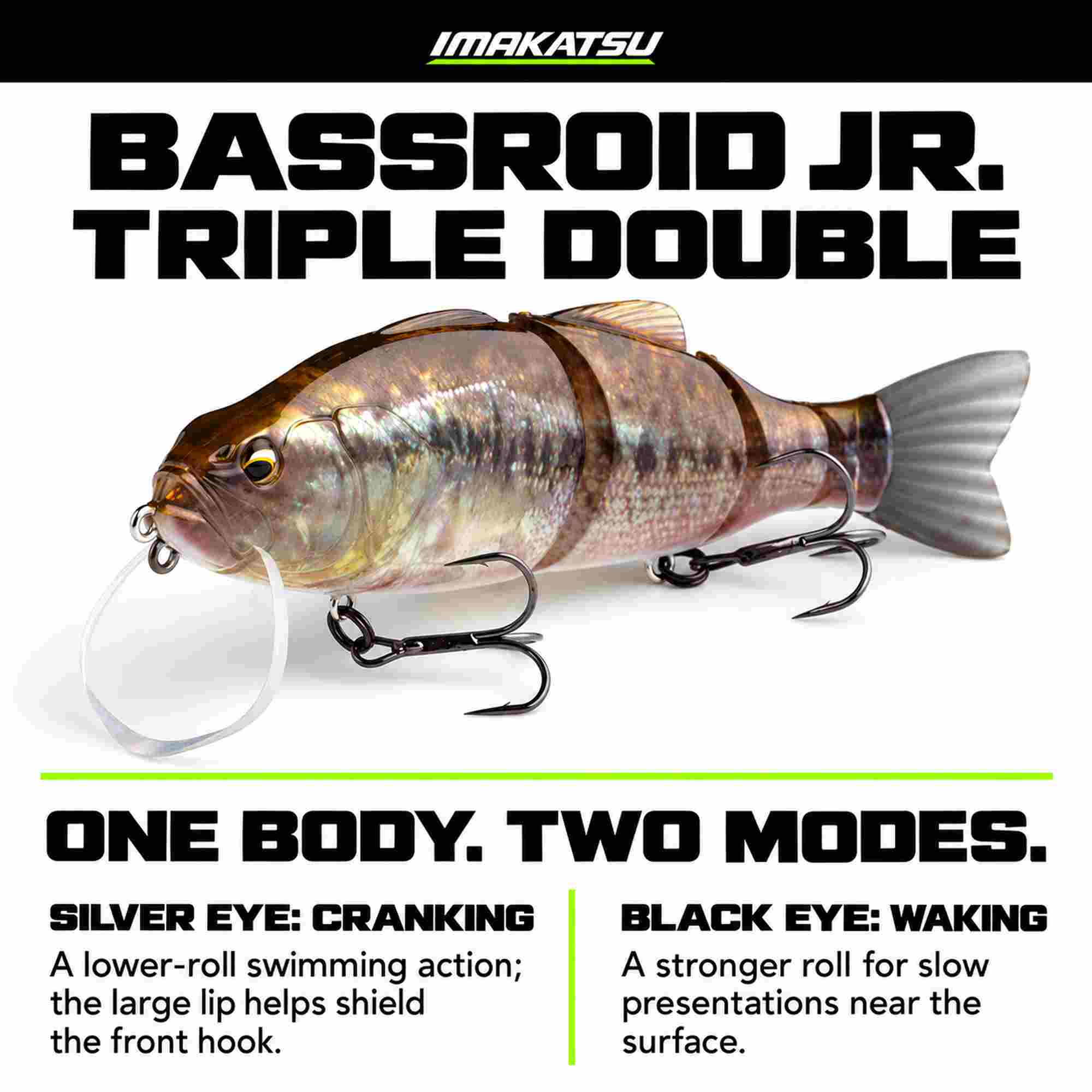 Imakatsu IK Bassroid JR Triple Double 3DR 140 mm Floating Lure 483 (8638)
