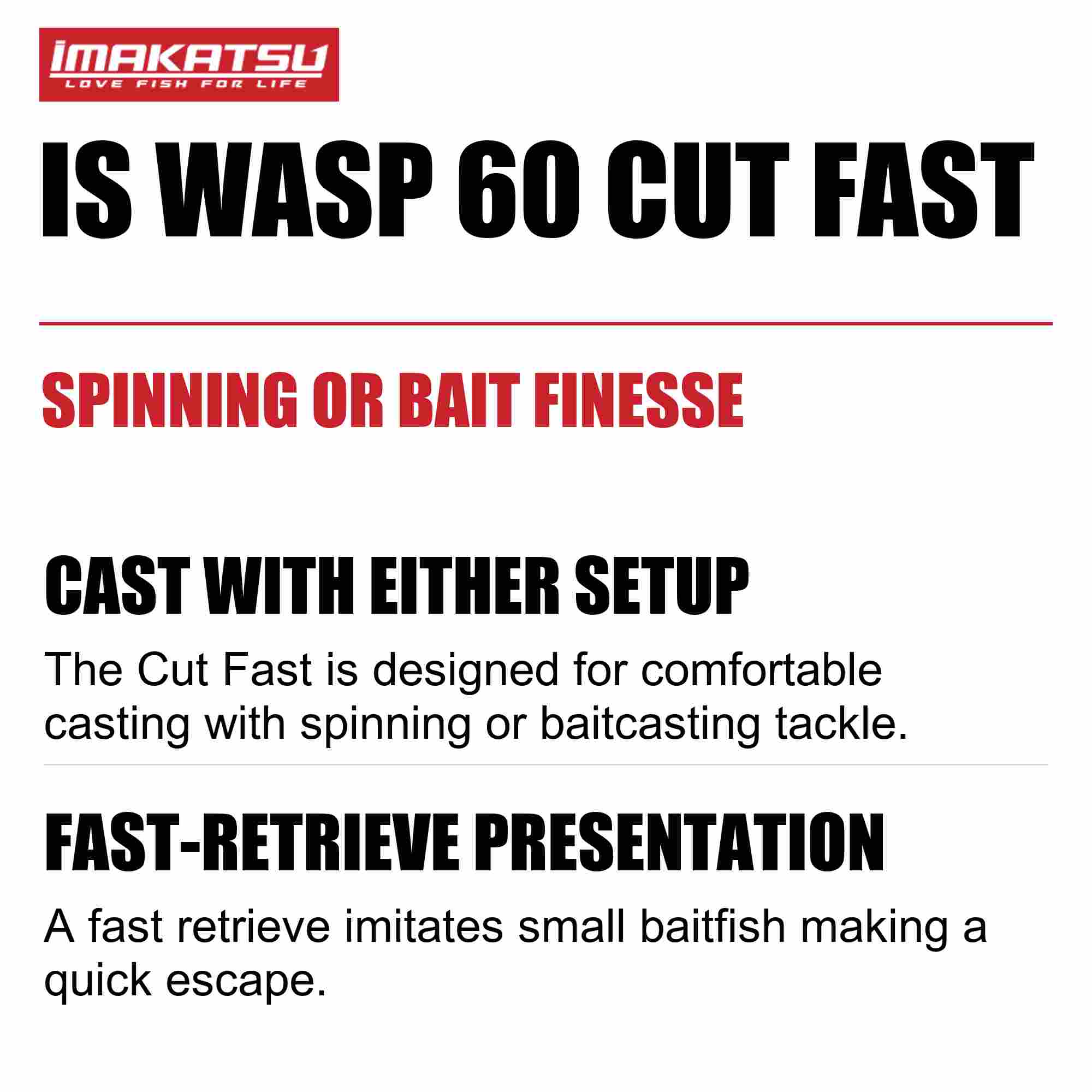 Imakatsu IS Wasp 60 Cutfast Suspend Lure 162 (6465)