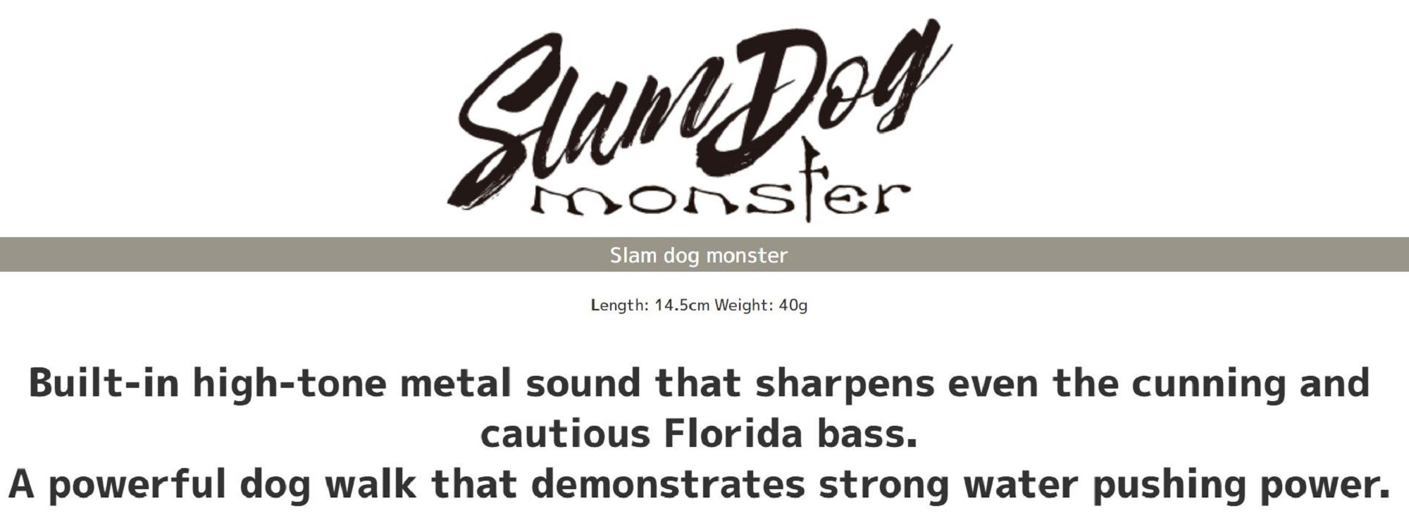 Imakatsu Slam Dog 3D Realism 145 mm 40 grams Floating Lure 701 (6779)