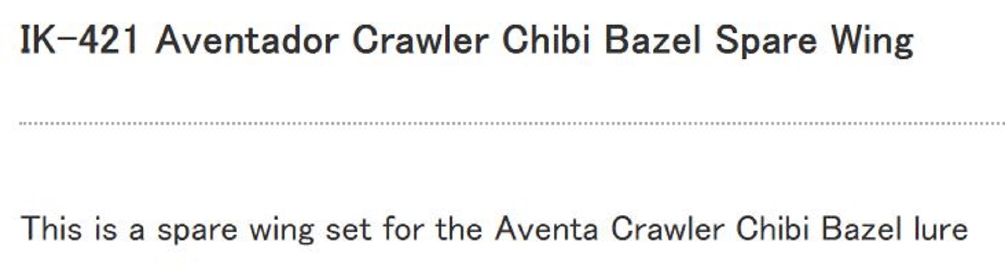 Imakatsu IK-421 Aventa Crawler Chibi Dyvazelle Spare Wings Set BL (7195)