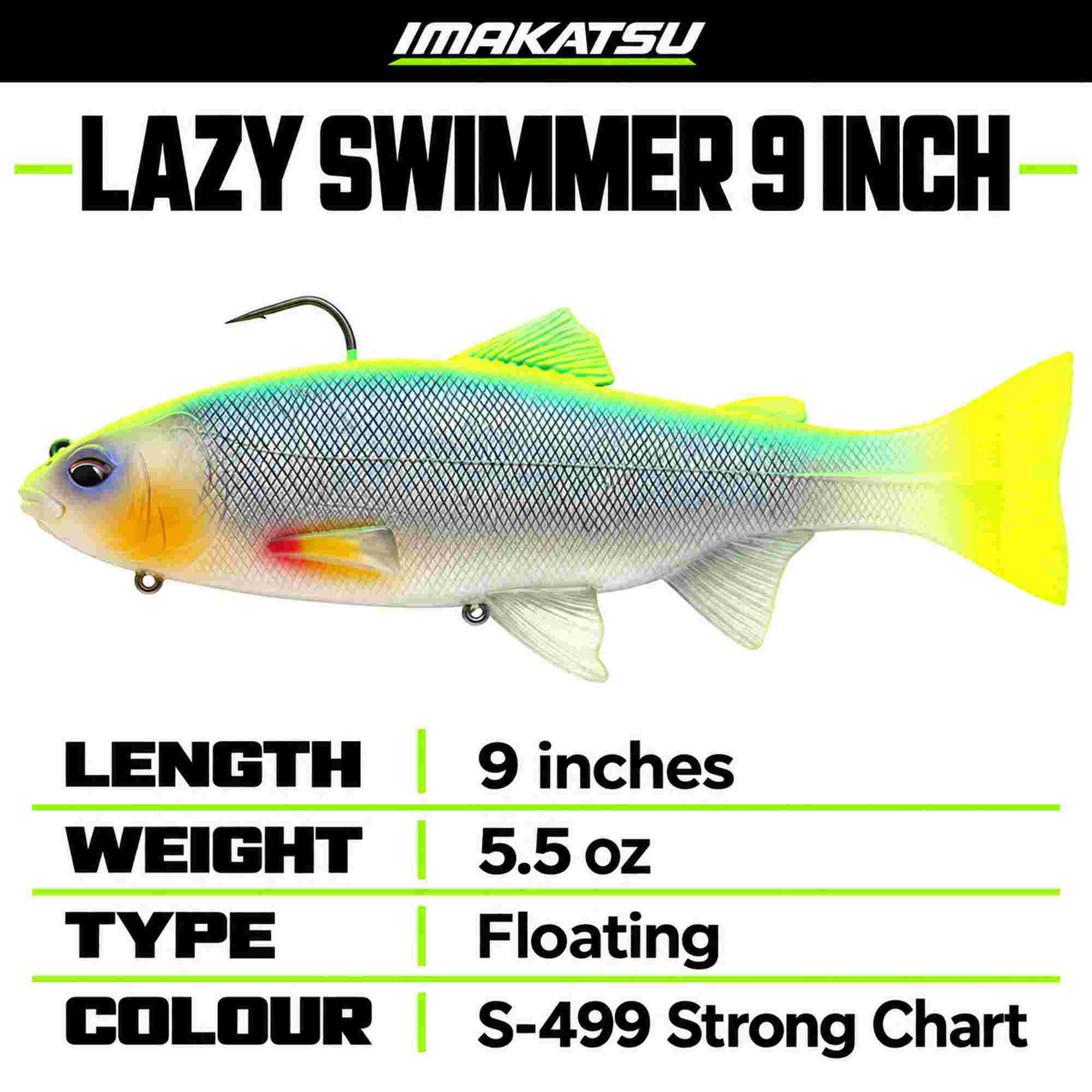 Imakatsu Soft Lure Lazy Swimmer 9 Inches Eco S-499 (6661)