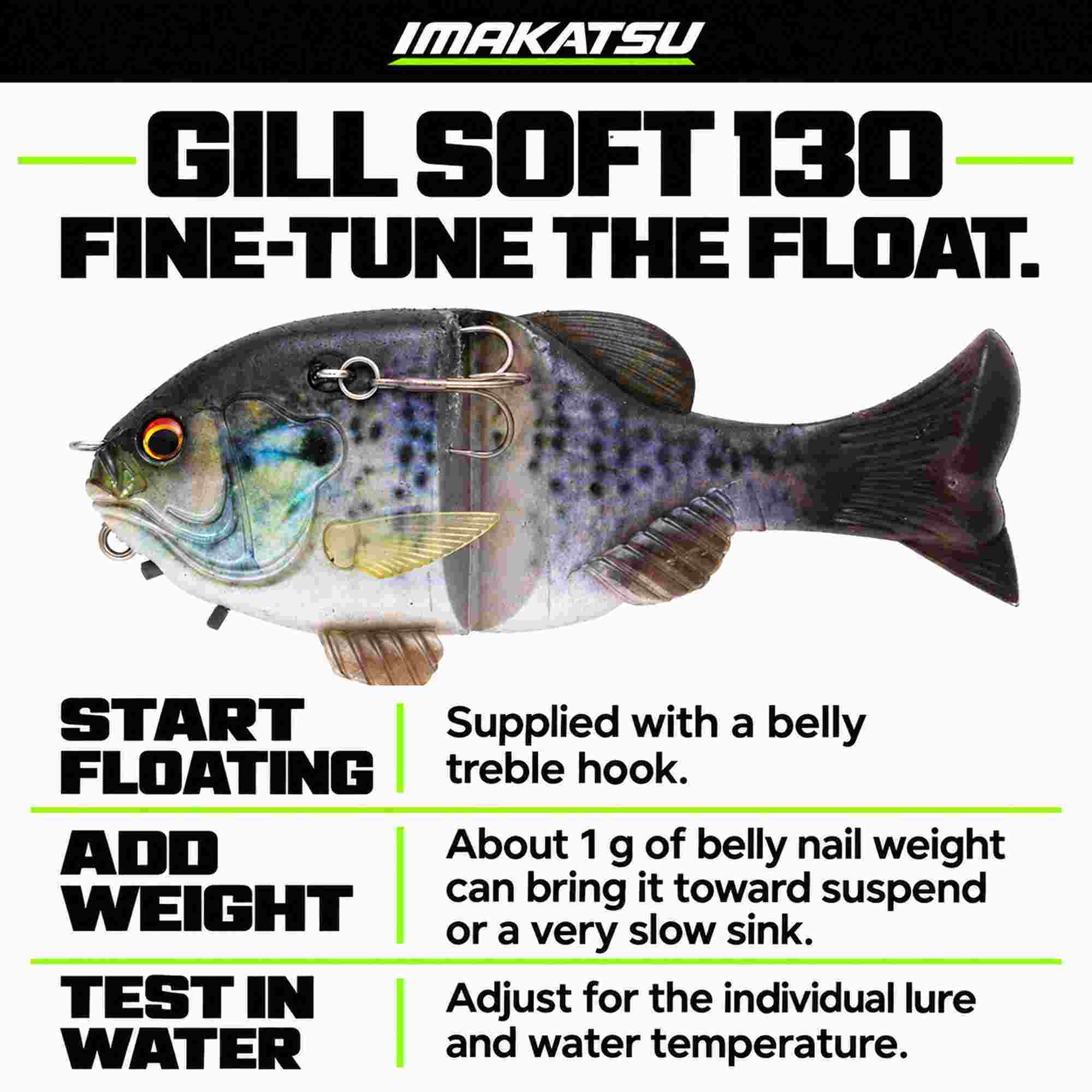Imakatsu Soft Lure Gil Soft 130 Floating 3DR S-562 (0533)