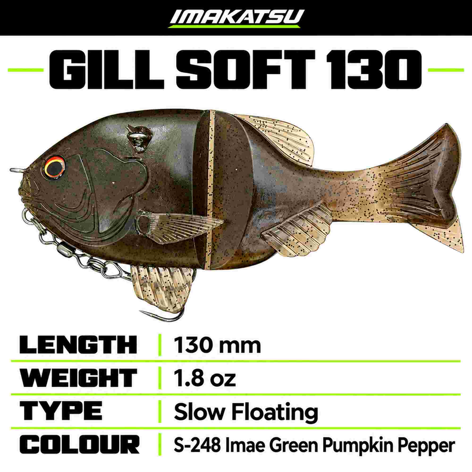Imakatsu Soft Lure Gil Soft 130 Floating Eco S-248 (0663)