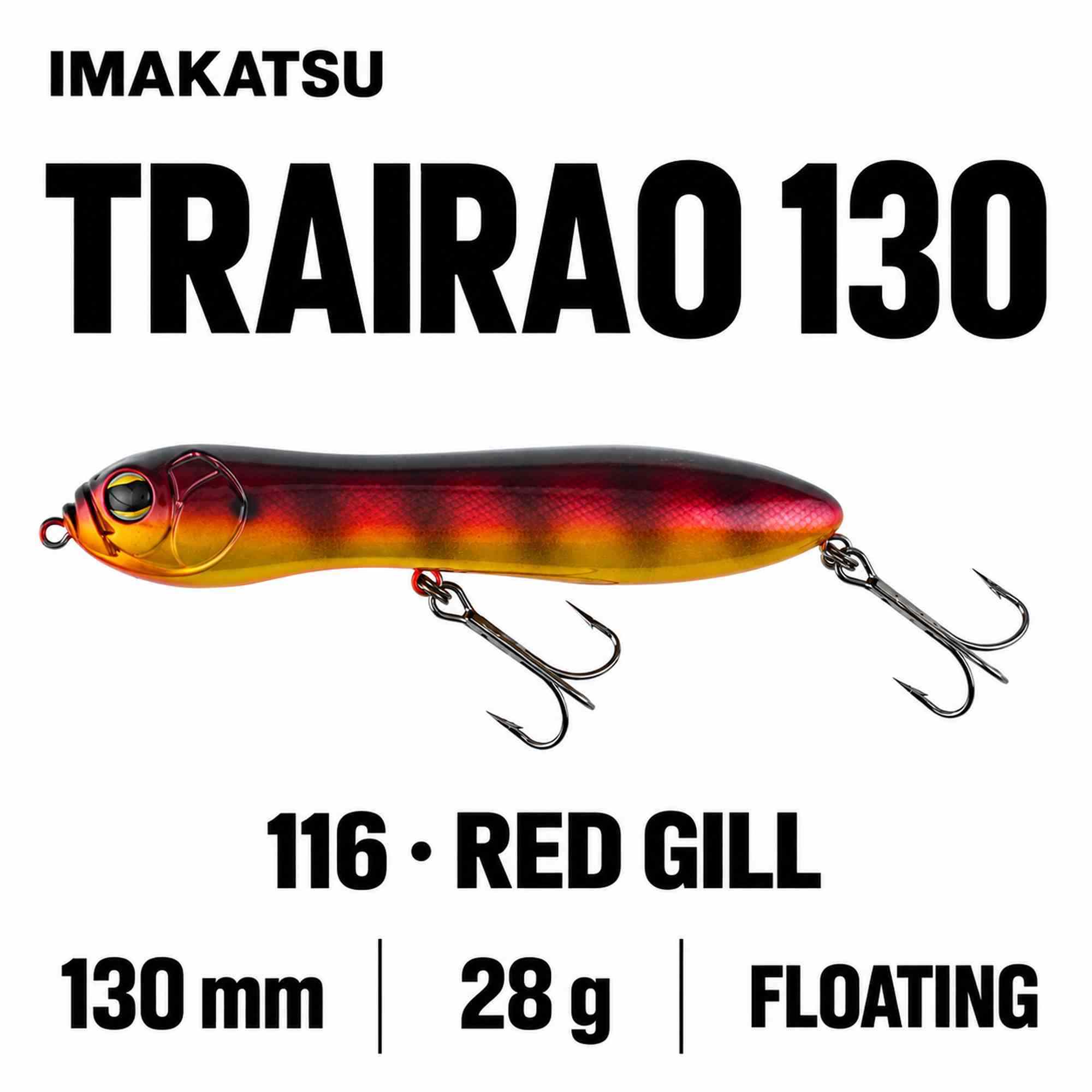 Imakatsu Trairao 130 mm 28 grams Floating Lure 116 (1119)