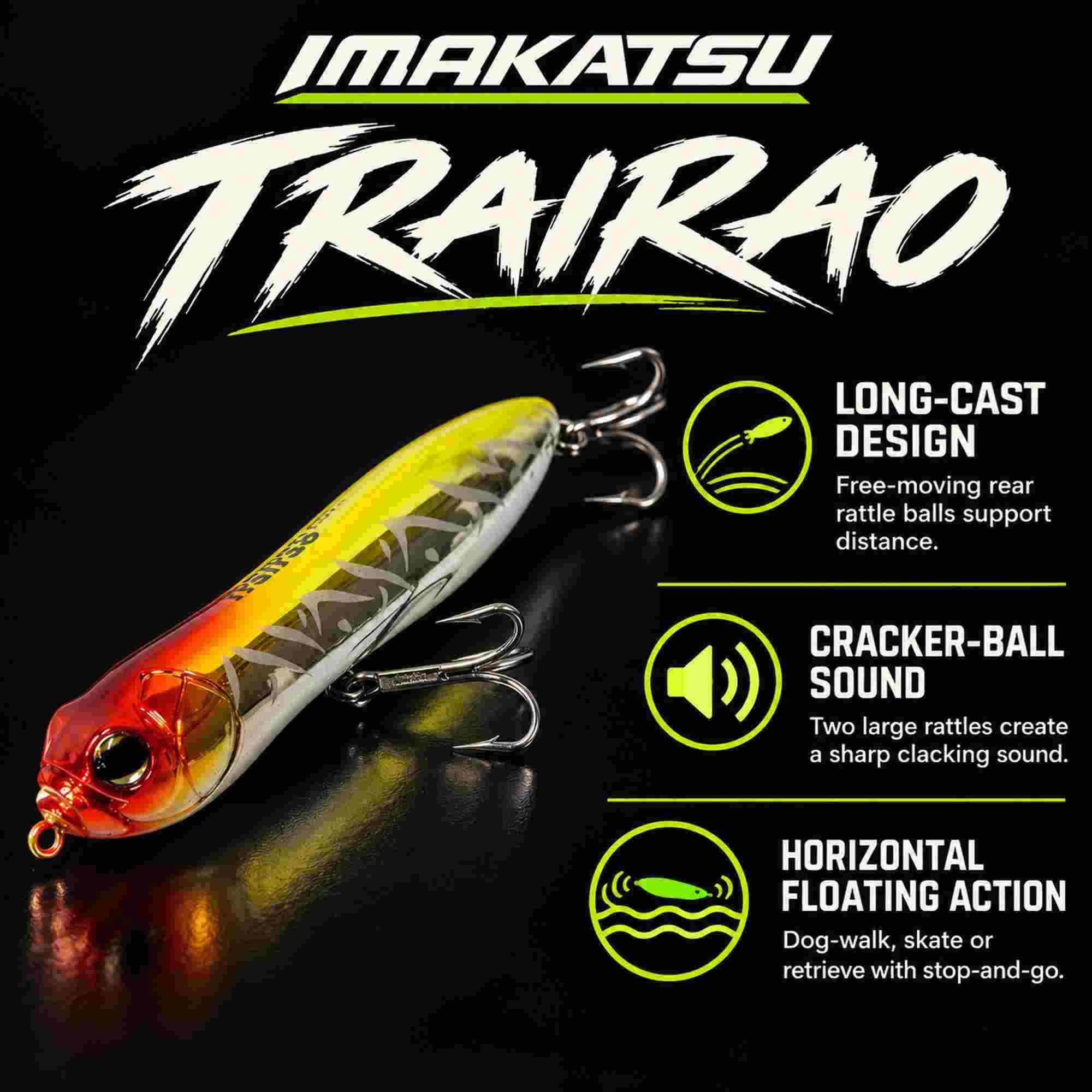 Imakatsu Trairao 130 mm 28 grams Floating Lure 76 (1201)