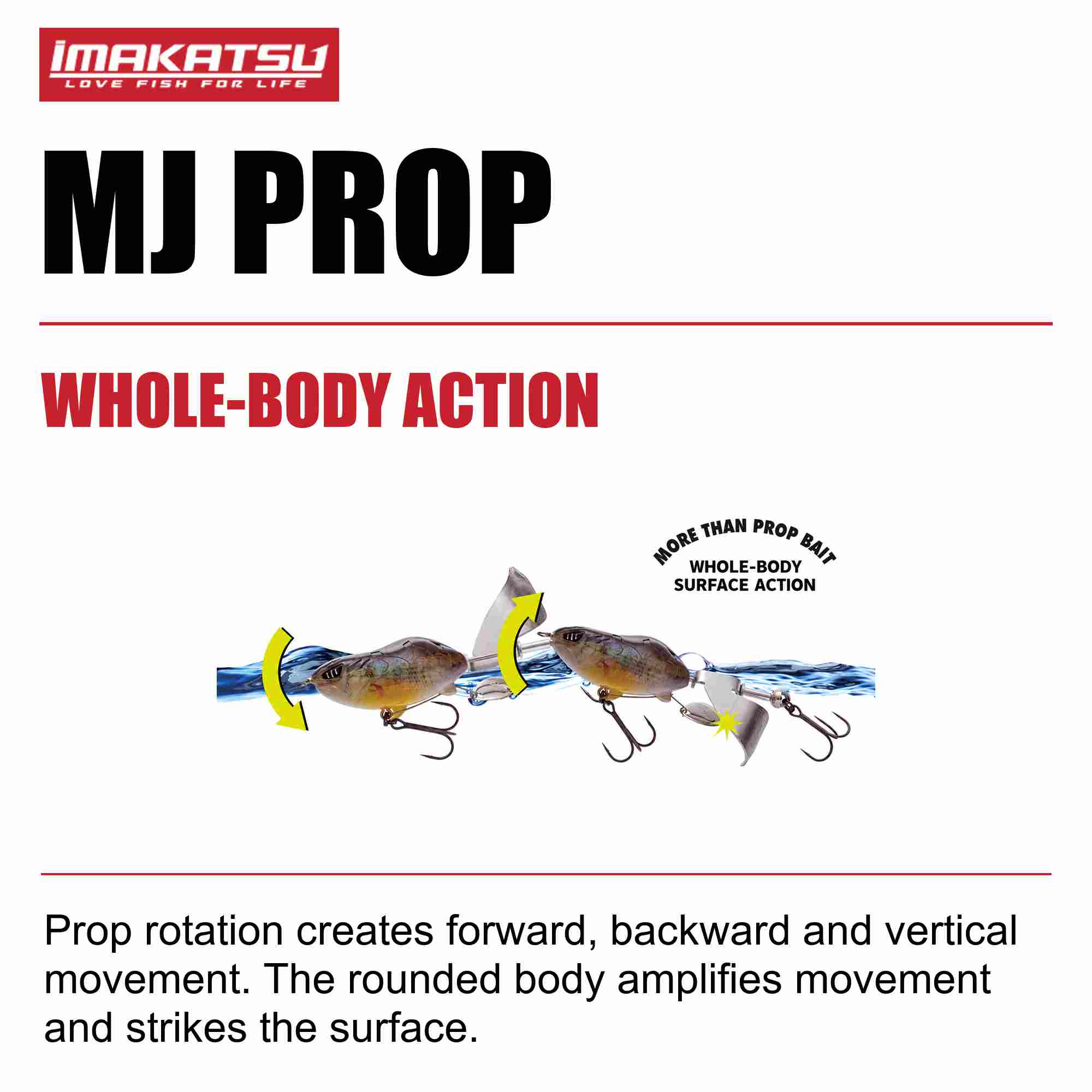 Imakatsu MJ Prop 105mm 23 grams Floating Lure 476 (2550)