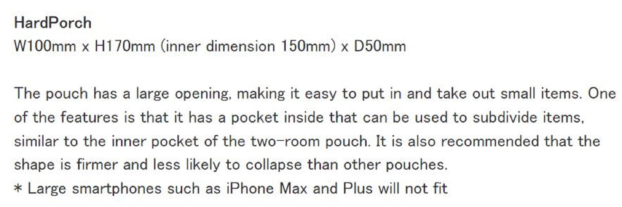 Apia Pouch Hard Black 100 x 170 x 50 mm (1778)