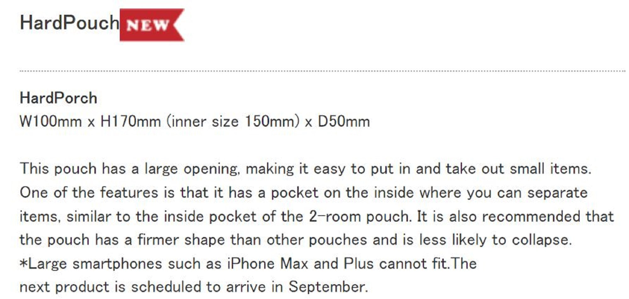 Apia Pouch Hard White 100 x 170 x 50 mm (1792)