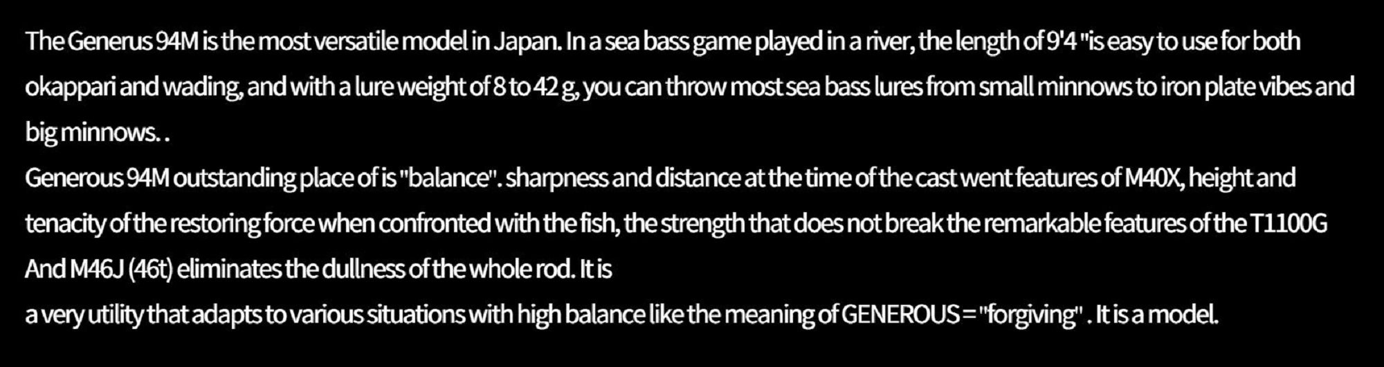 Apia Rod Spinning Foojin'Z Generous 94M (2034)