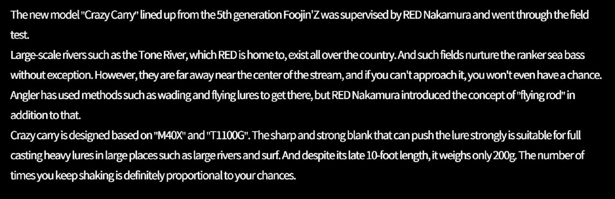 Apia Rod Spinning Foojin'Z Crazy Carry 108MH (2065)