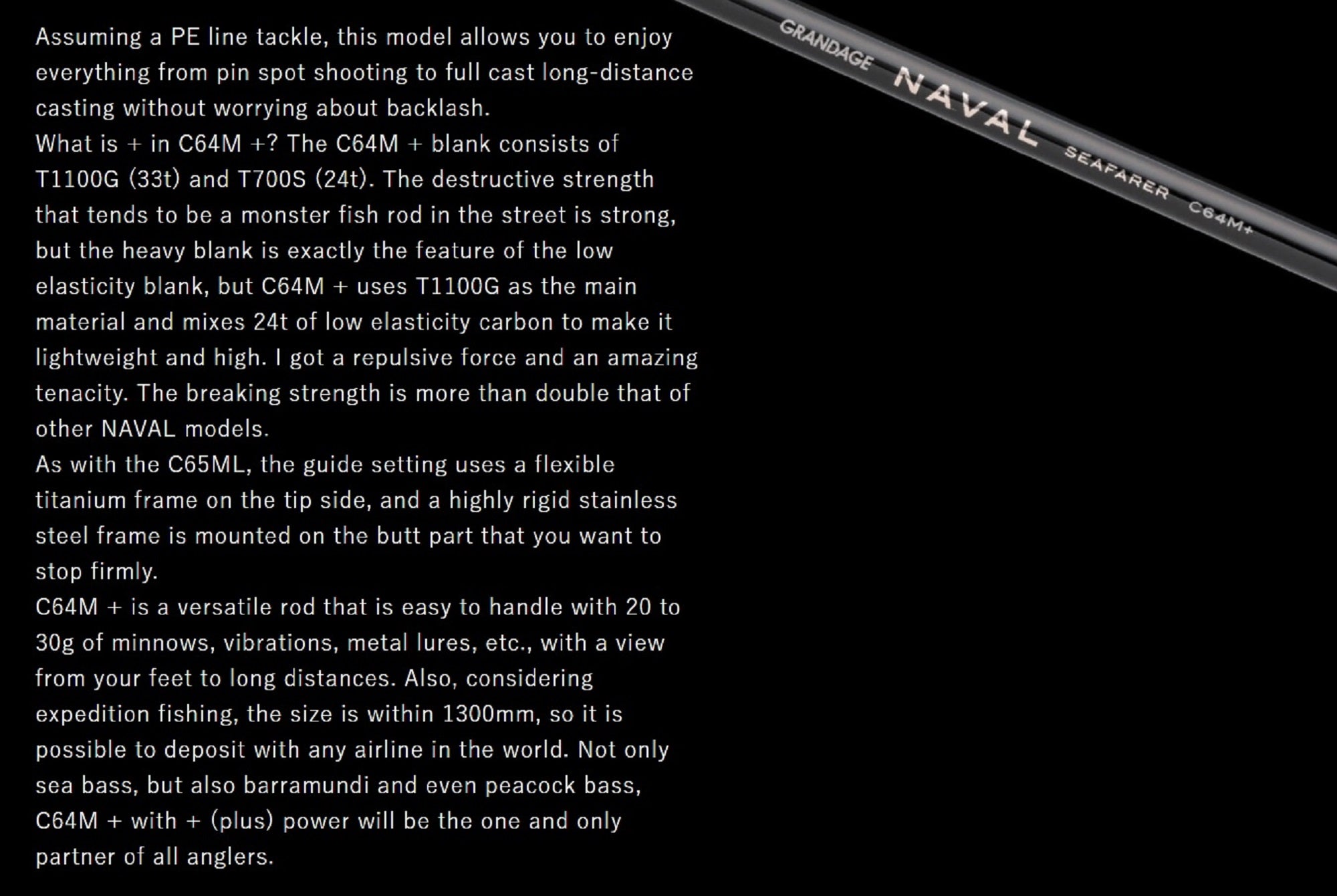 Apia Rod Baitcast Grandage Naval Seafarer C64M+ (2515)