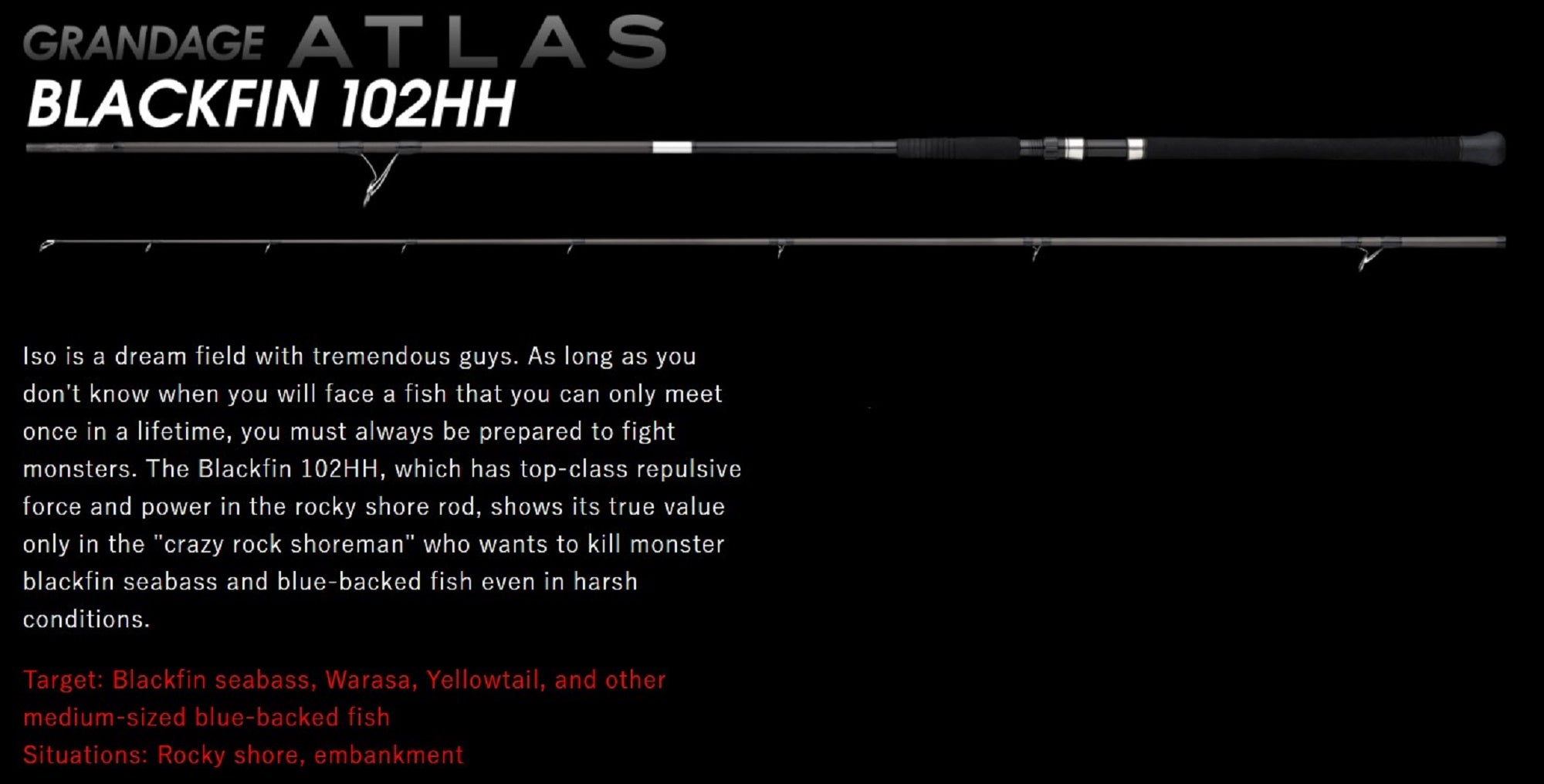 Apia Rod Spinning Grandage Atlas Blackfin 102HH (2522)