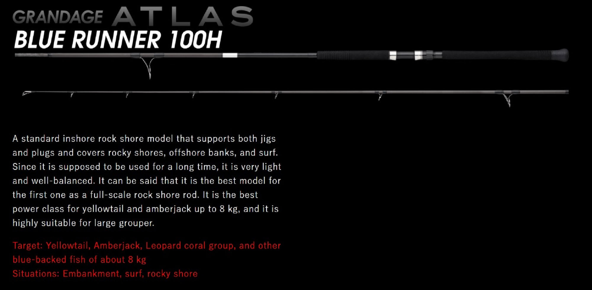 Apia Rod Spinning Grandage Atlas Bluerunner 100H (2546)