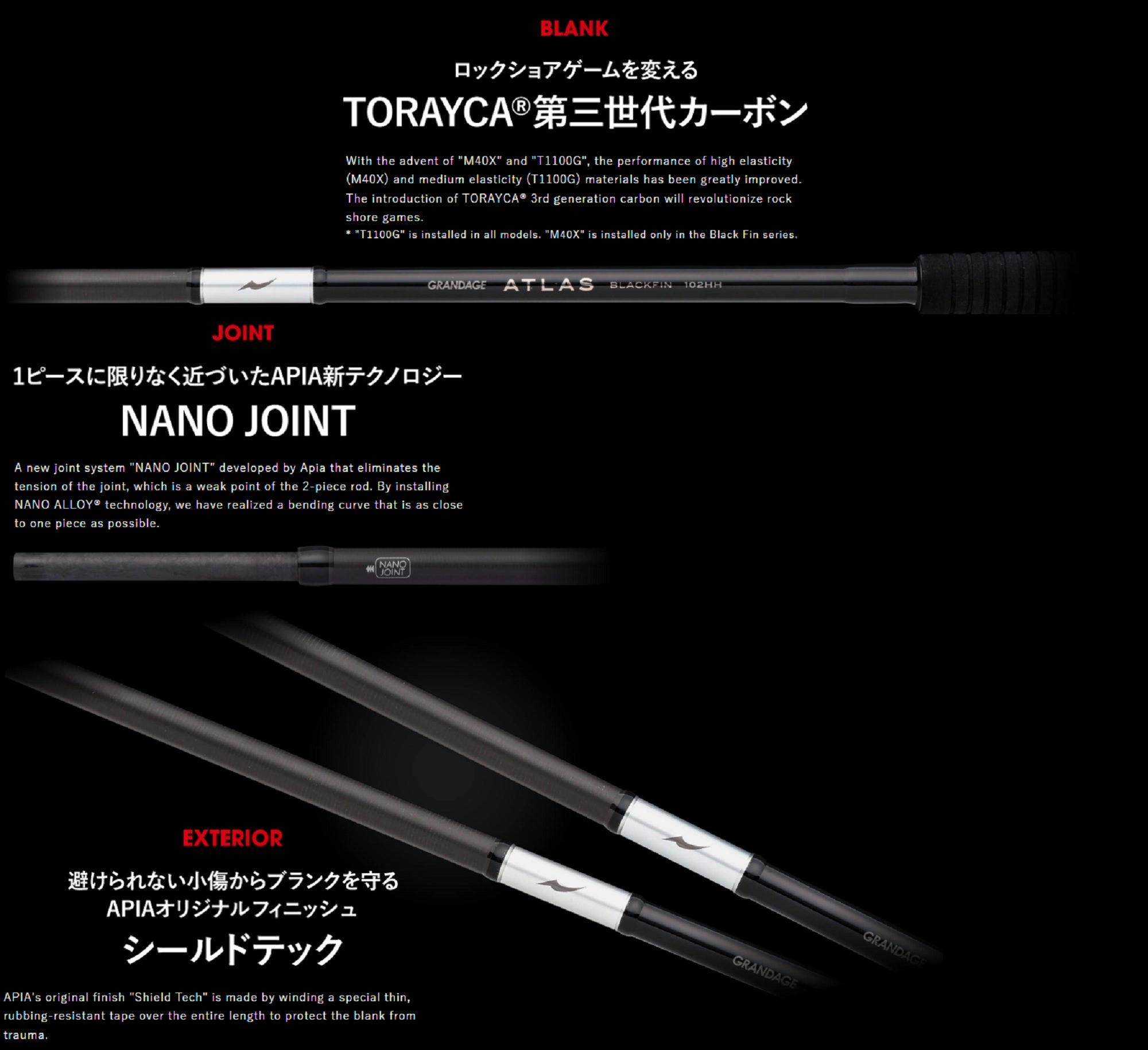 Apia Rod Spinning Grandage Atlas Bluerunner 98M (3062)