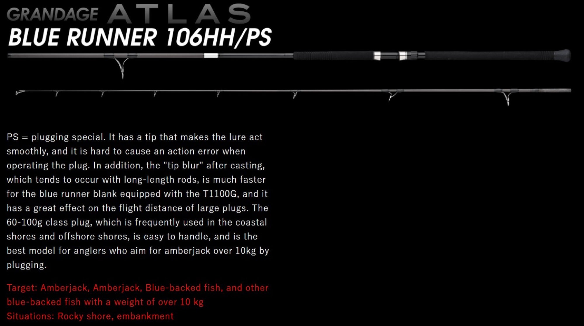 Apia Rod Spinning Grandage Atlas Bluerunner 106HH/PS (3079)