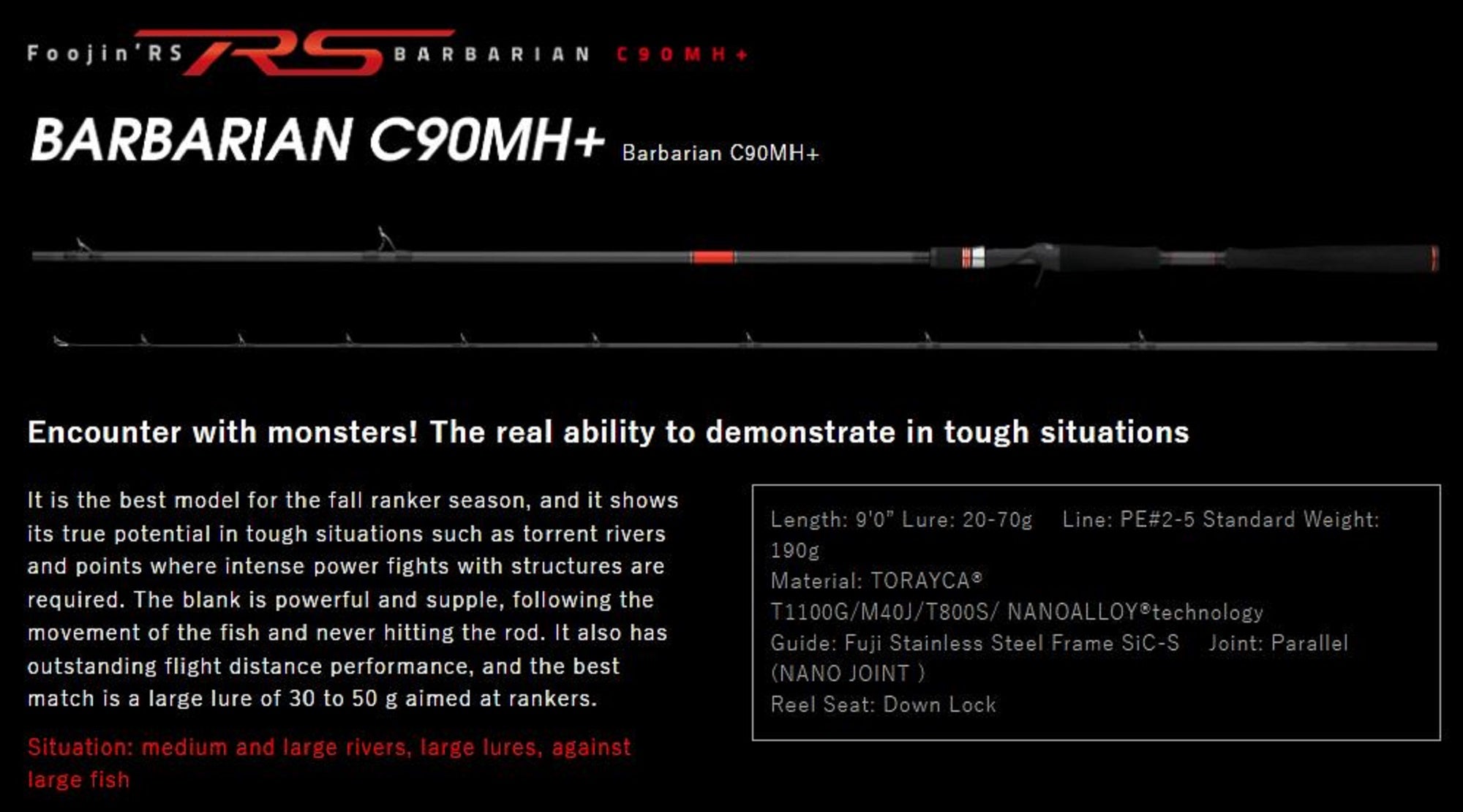 Apia Rod Baitcast Foojin RS C90MH+ (4878)