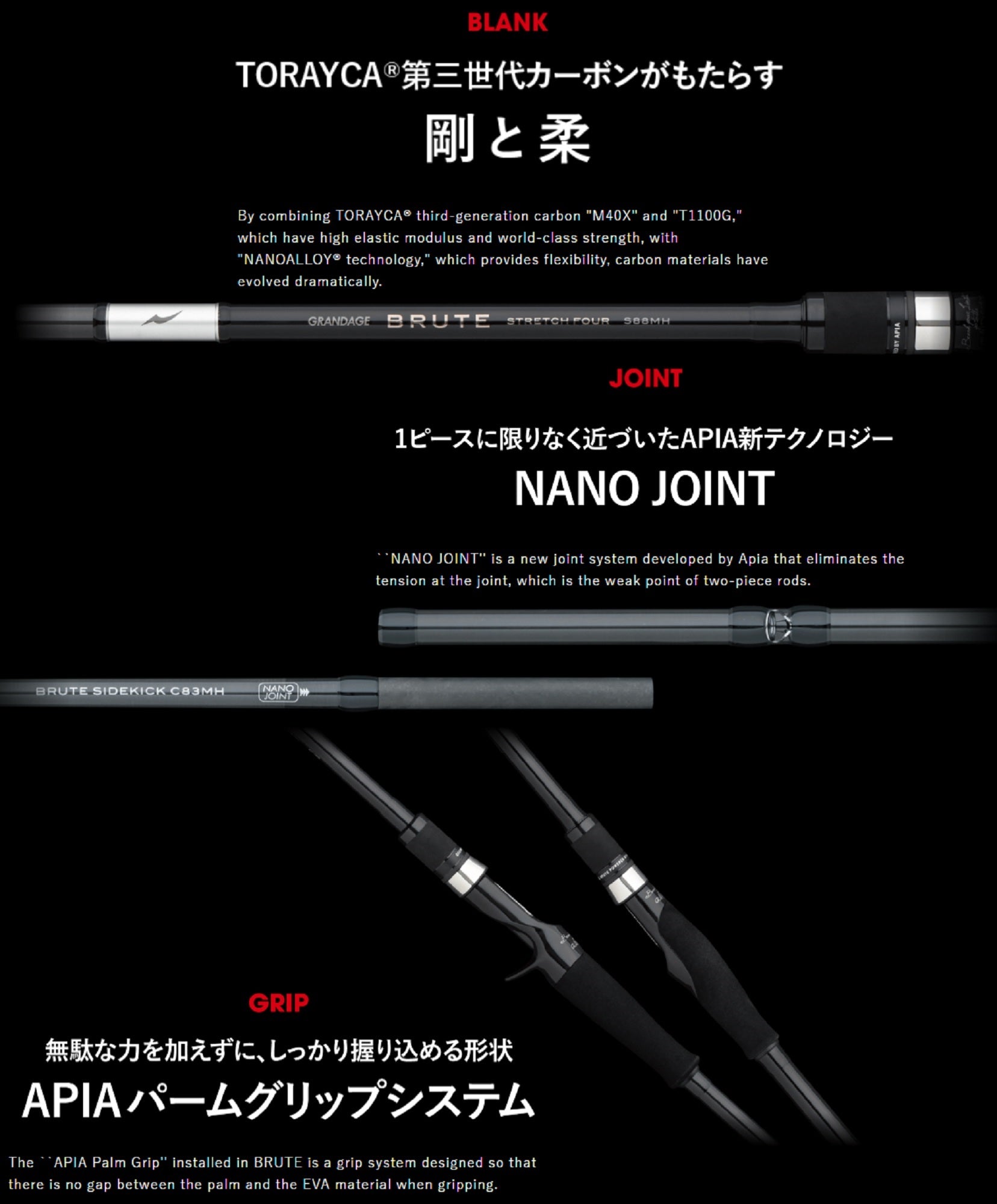 Apia Rod Baitcast Grandage Brute C83MH (5875)