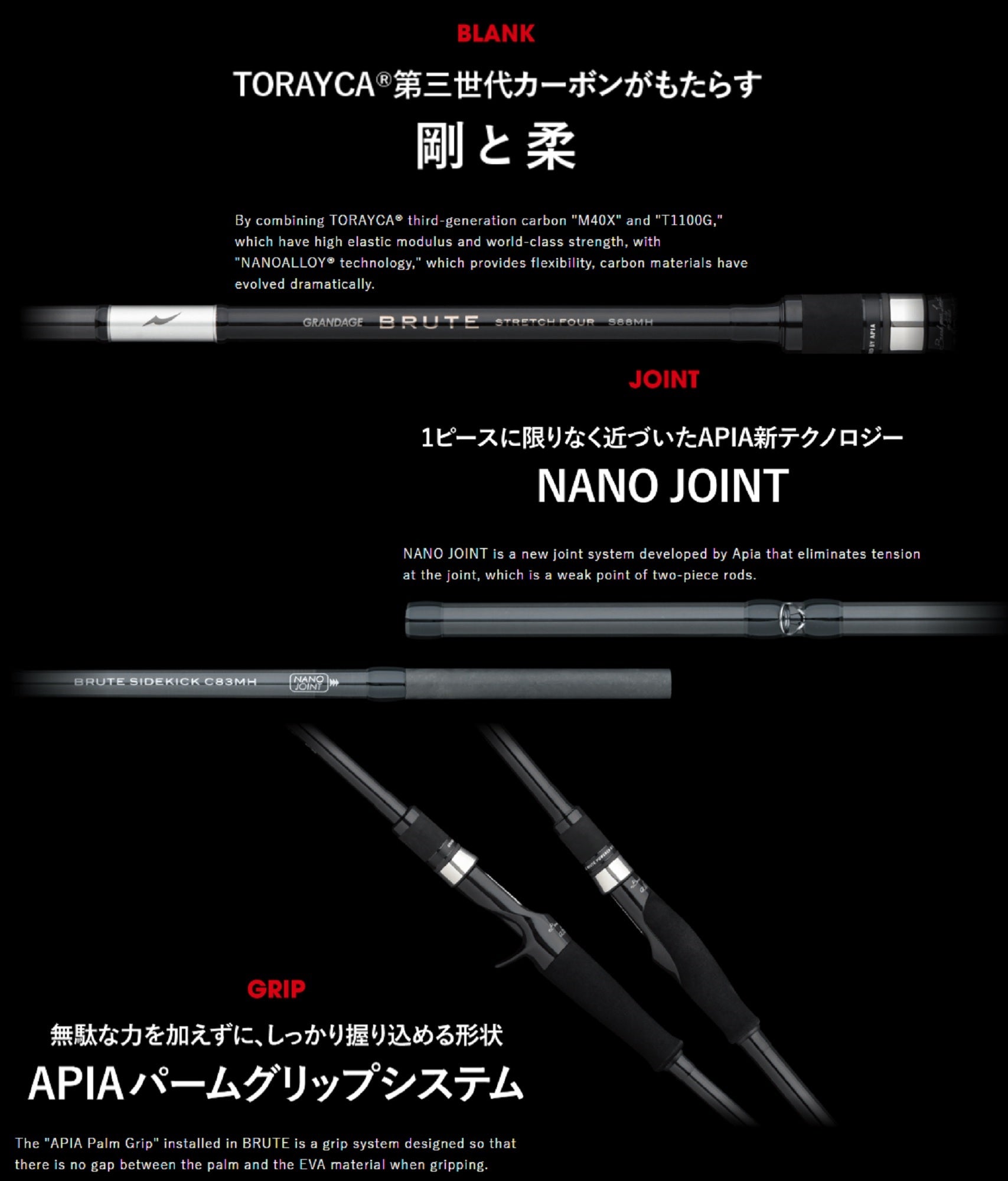 Apia Rod Baitcast Grandage Brute C90H (5882)