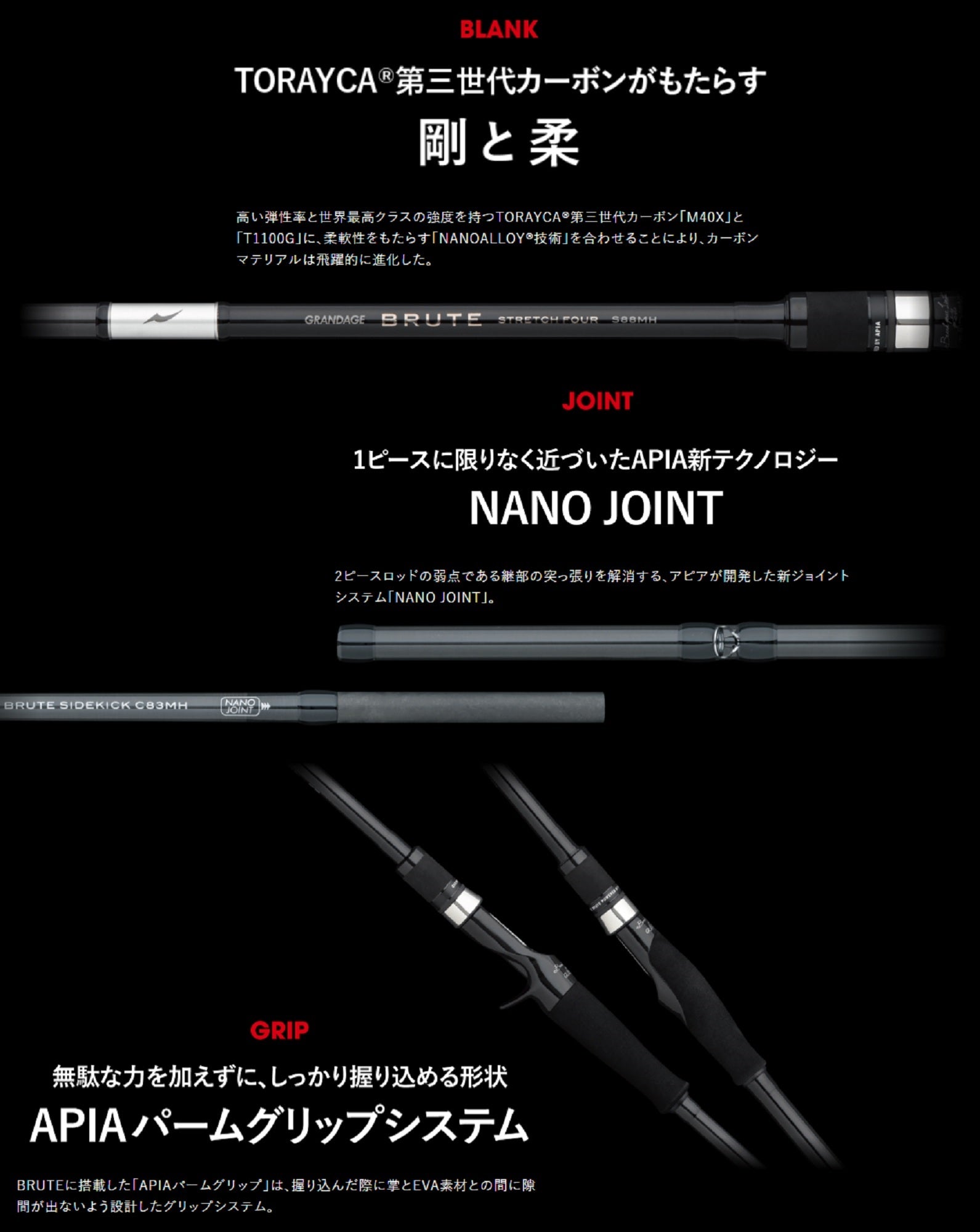 Apia Rod Spinning Grandage Brute S72ML-SS (5899)