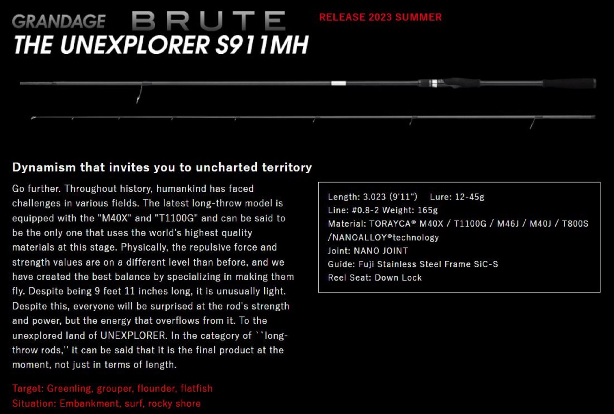 Apia Rod Spinning Grandage Brute S911MH (5936)