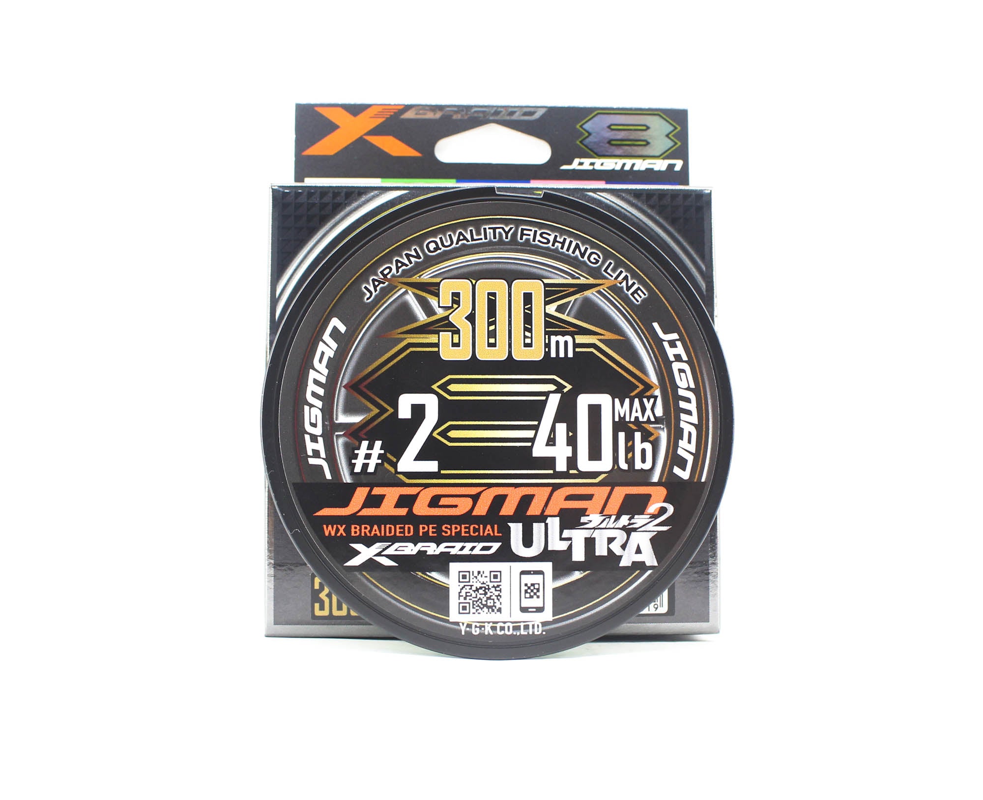 YGK P.E Line X Braid Jigman Ultra X8 300m P.E 2 40lb Max (0319)