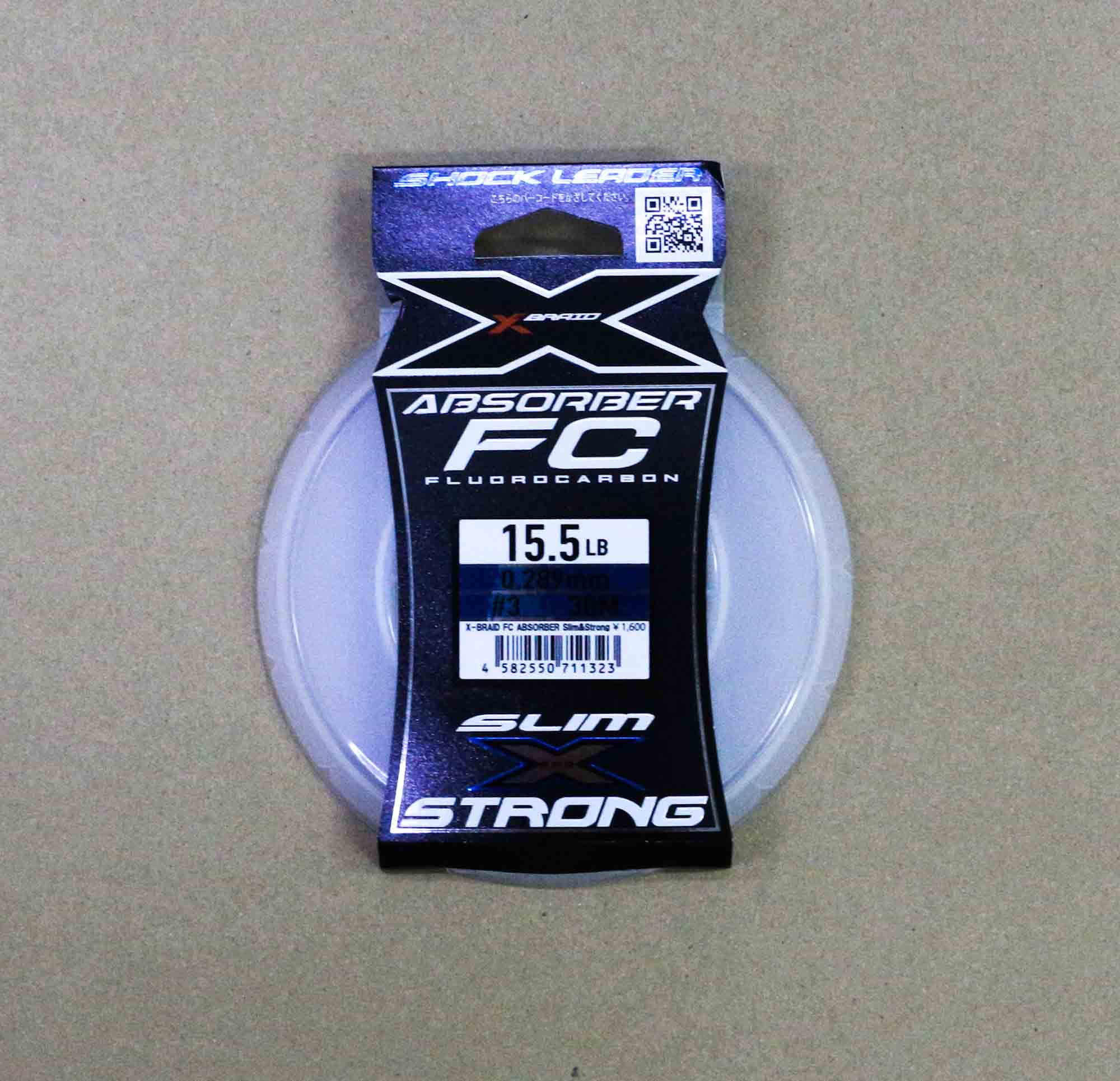 YGK YGKxBraid Absorber Fluorocarbon SS Slim Strong Line 30m 15.5lb 0.289mm 1323