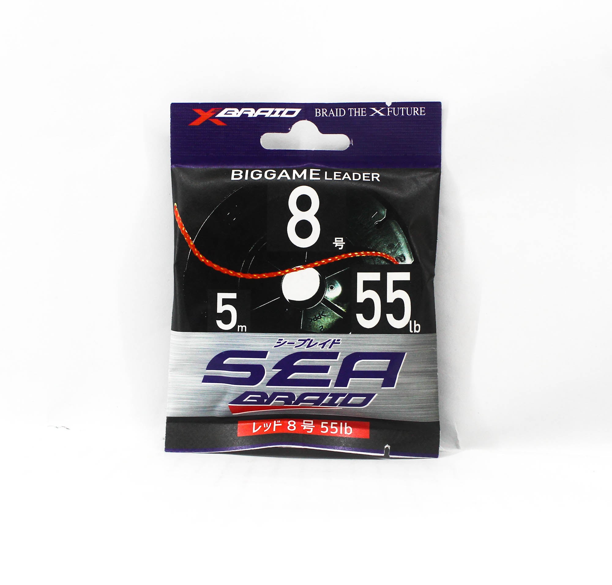 YGK Nylon Polyarylate Sea Braid Assist Line 5m Size 8 55lb Red (5512)