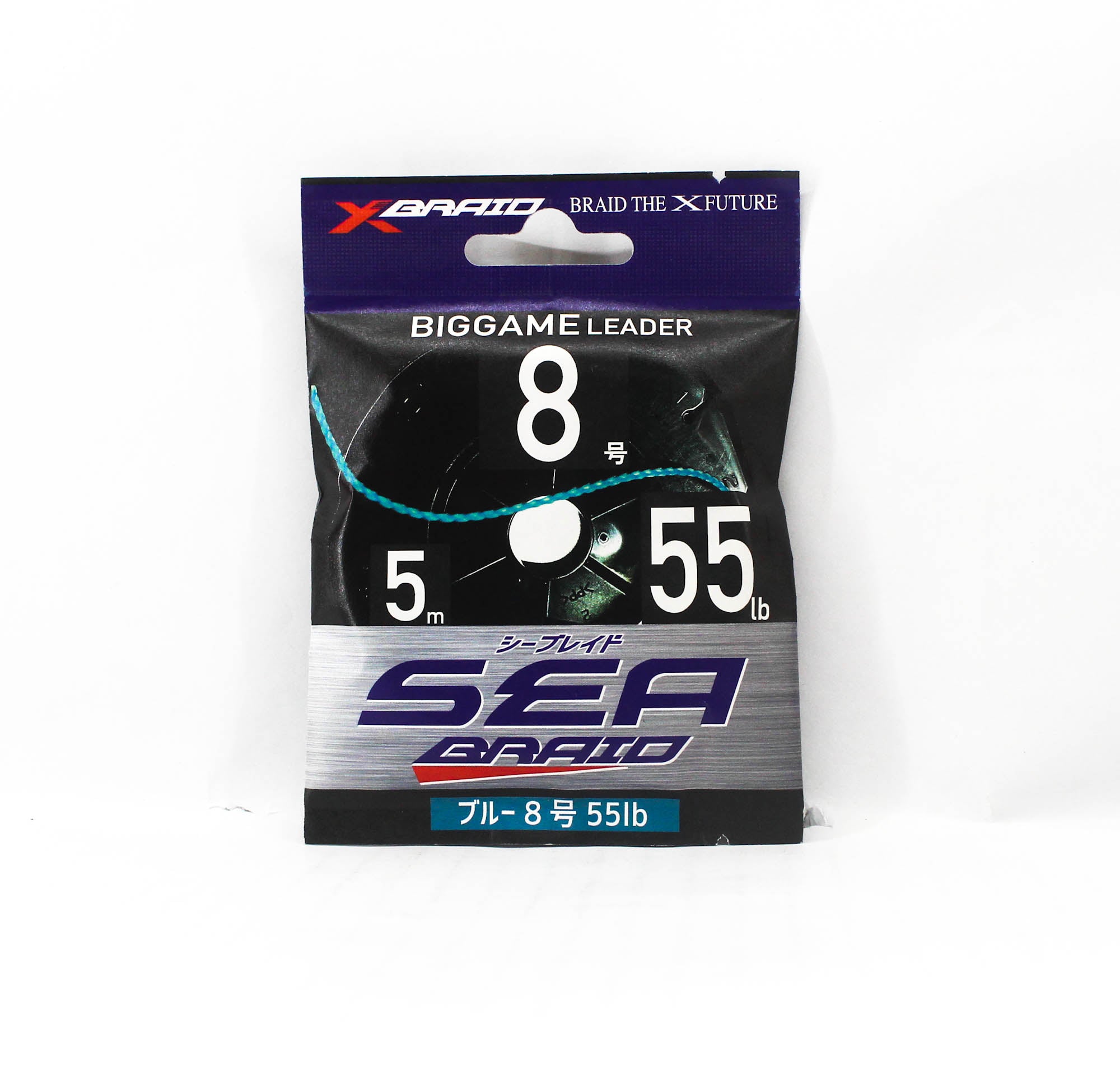 YGK Nylon Polyarylate Sea Braid Assist Line 5m Size 8 55lb Marine Blue (5598)