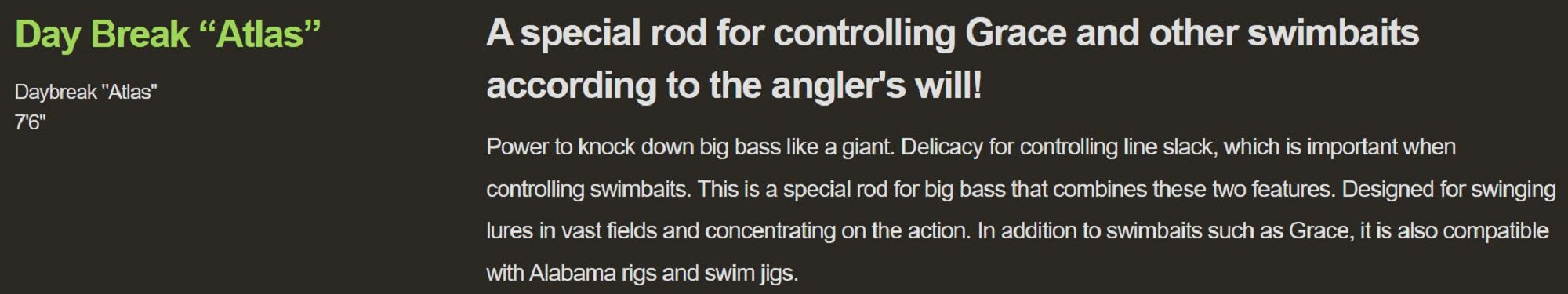 Galapagos Rod Baitcast Daybreak Atlas GDB-C76HSB (1747)