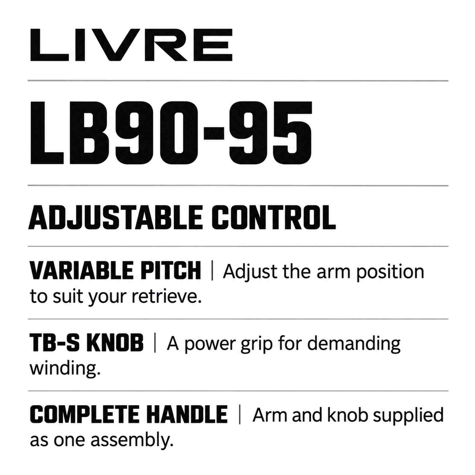 Livre LB99-SDL-GMBK LB90-95 Handle Knob Left ShimanoDaiwa GM Black (2768)