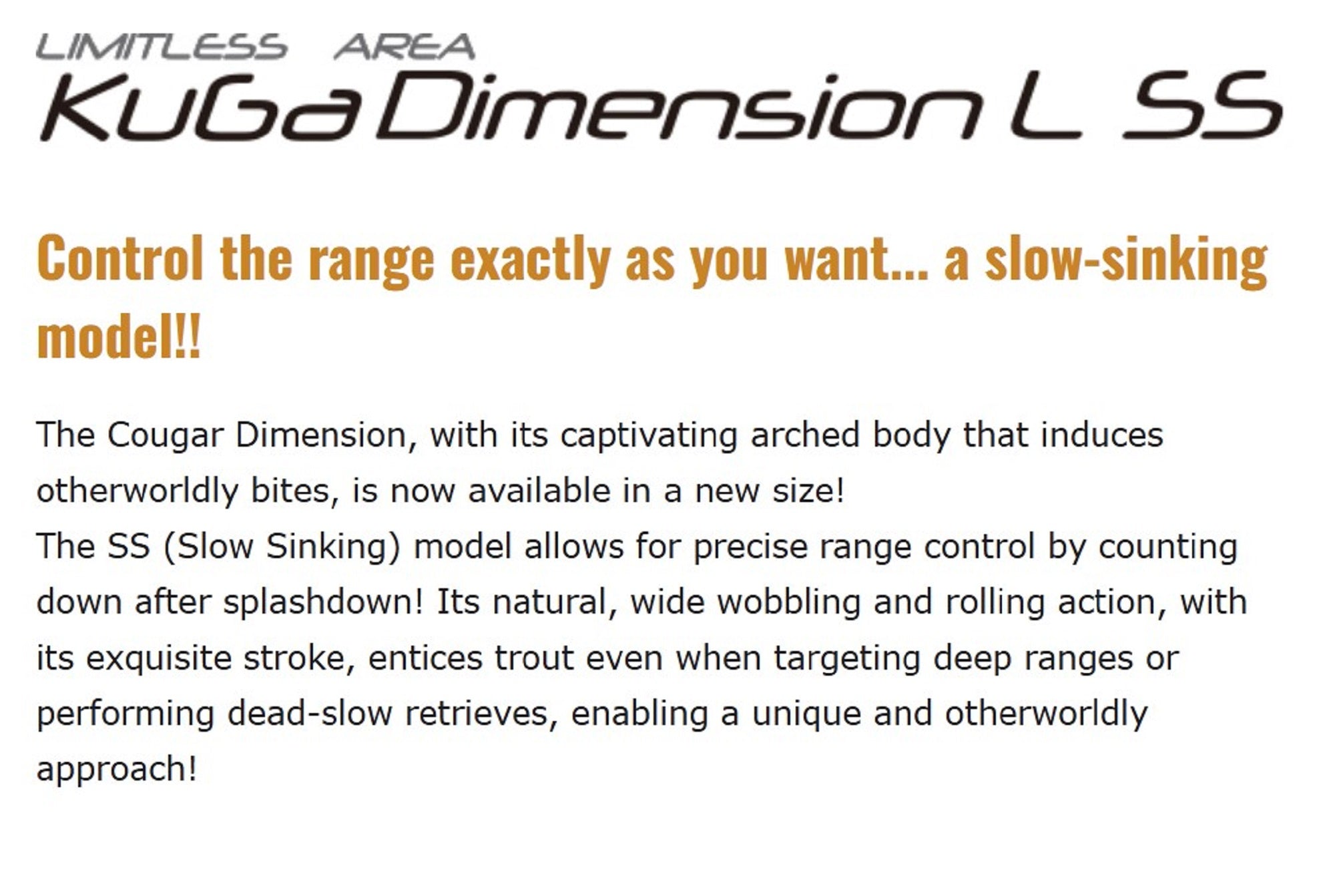 Valkein Kuga Dimension L SS 60mm 3.5 grams Sinking Lure M217 (3636)