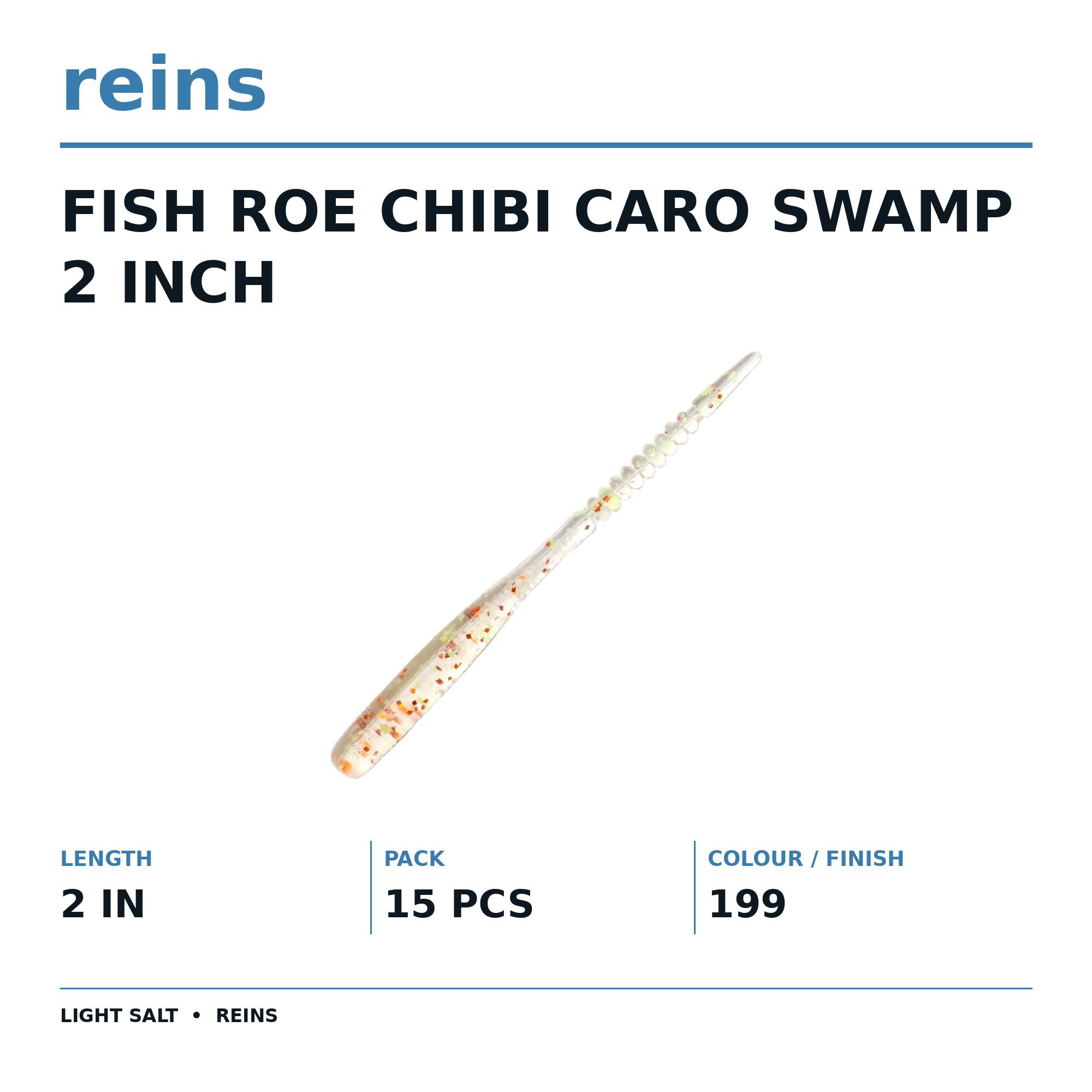 Reins Soft Plastic Fish Roe Chibi Caro Swamp 2 Inch 15 pieces 199 (5163)
