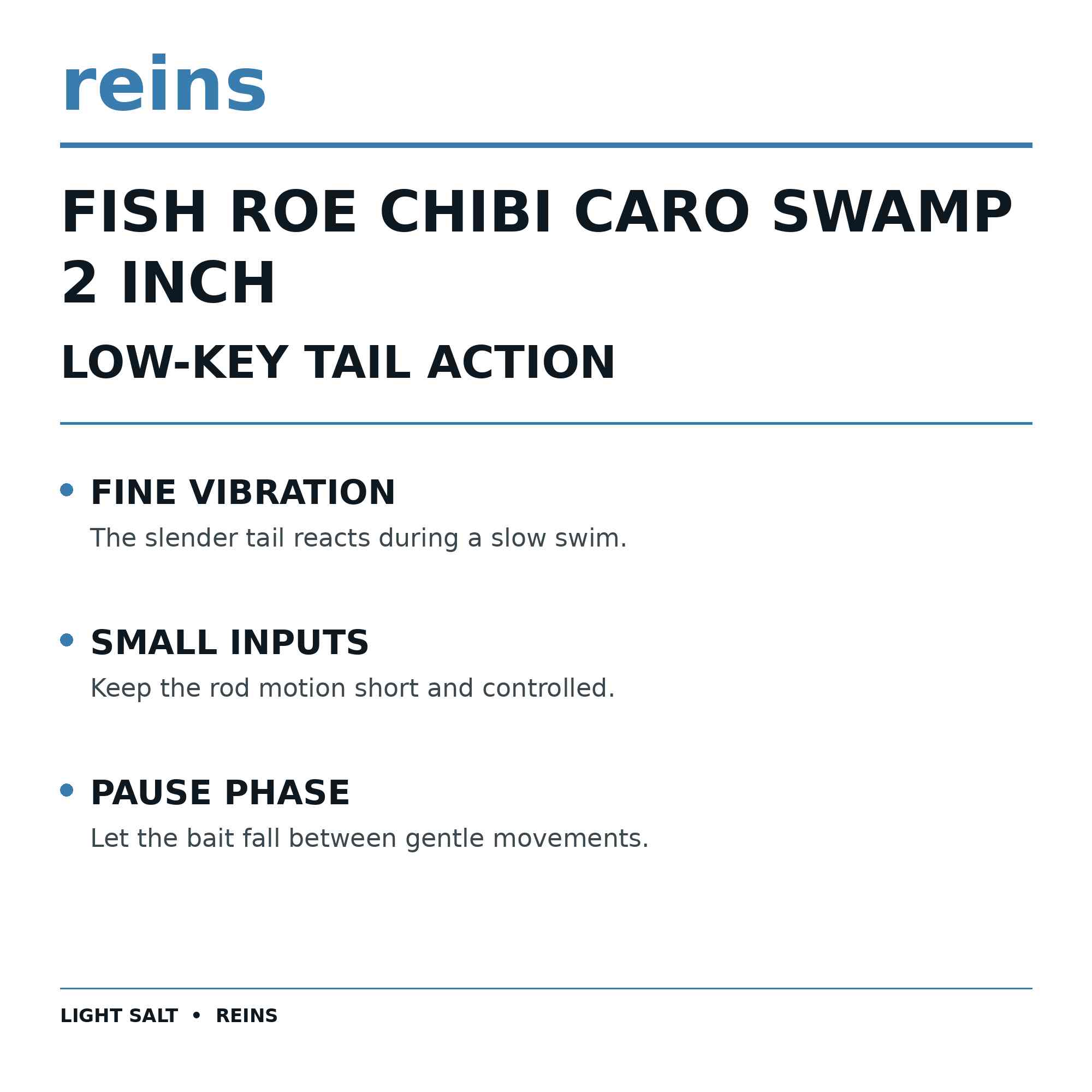 Reins Soft Plastic Fish Roe Chibi Caro Swamp 2 Inch 15 pieces 199 (5163)