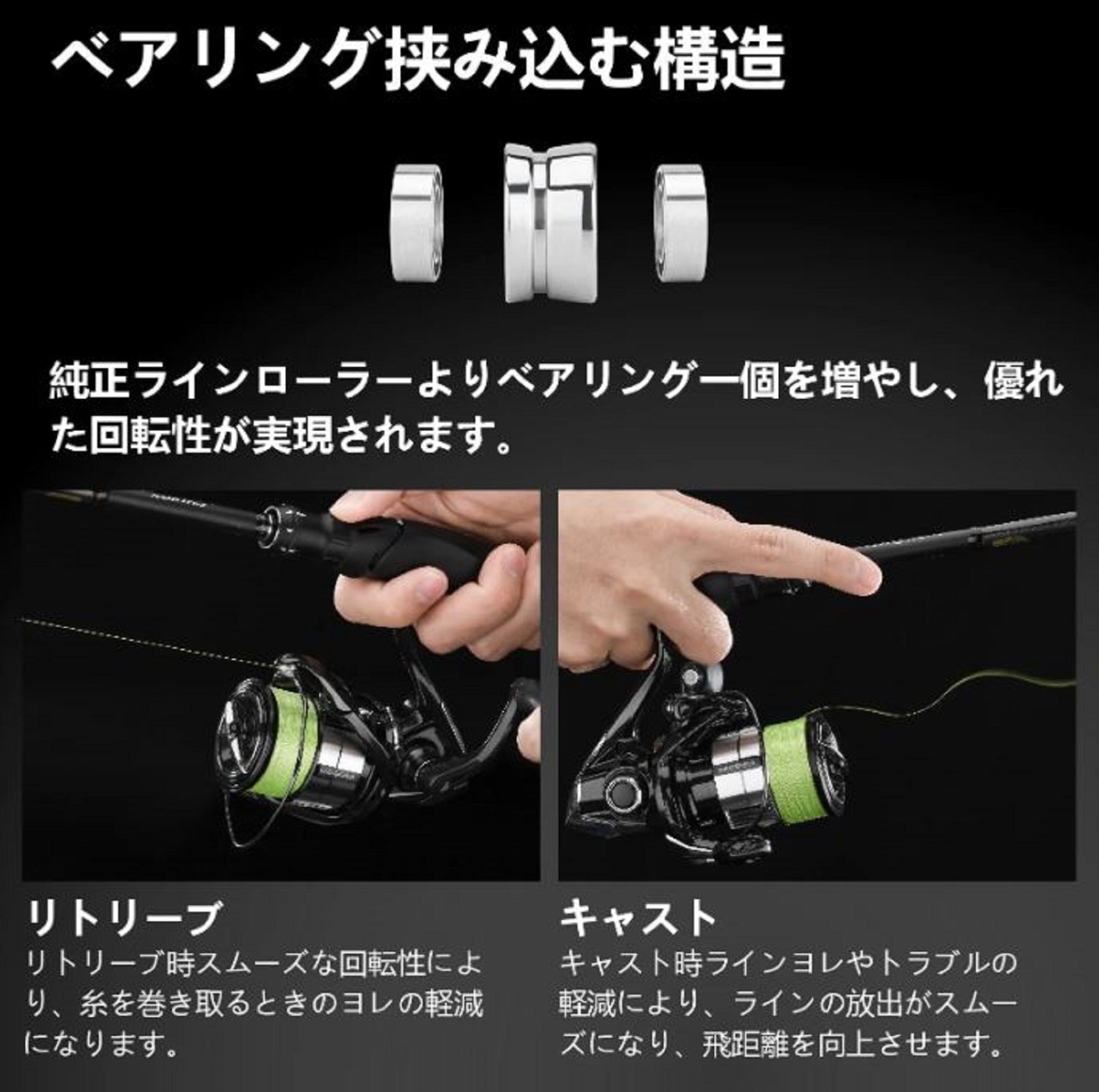 Gomexus HS1-TN Line Roller Titanium Alloy for Shimano 500-5000 Reel (0567)