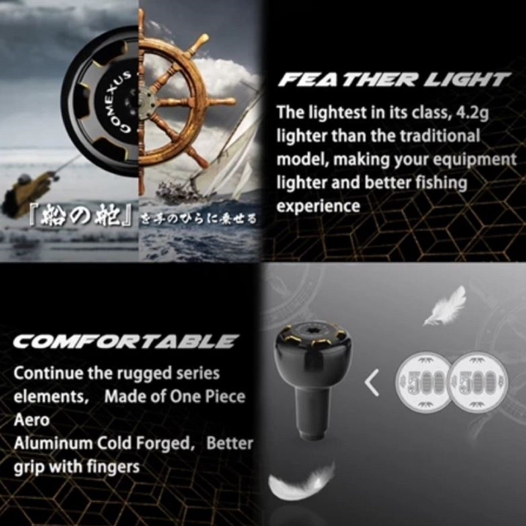 Gomexus BS120HAS30TNBK2 Handle Alu Gunmetal 120mm Shimano A (0659)