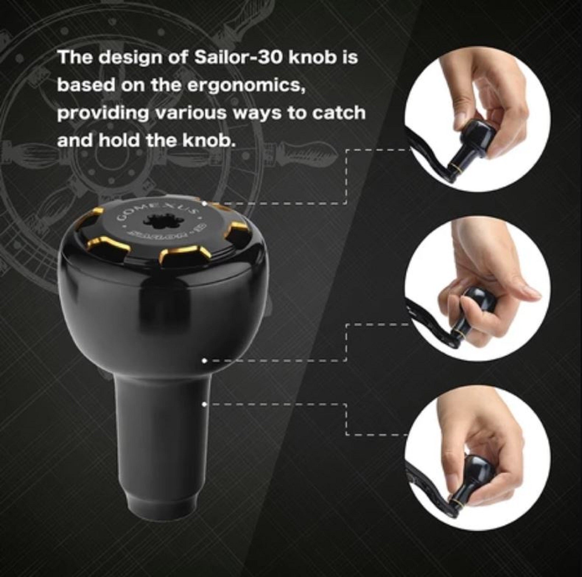 Gomexus BS120HAS30BKSR Handle Alu Black 120mm Shimano A (0666)