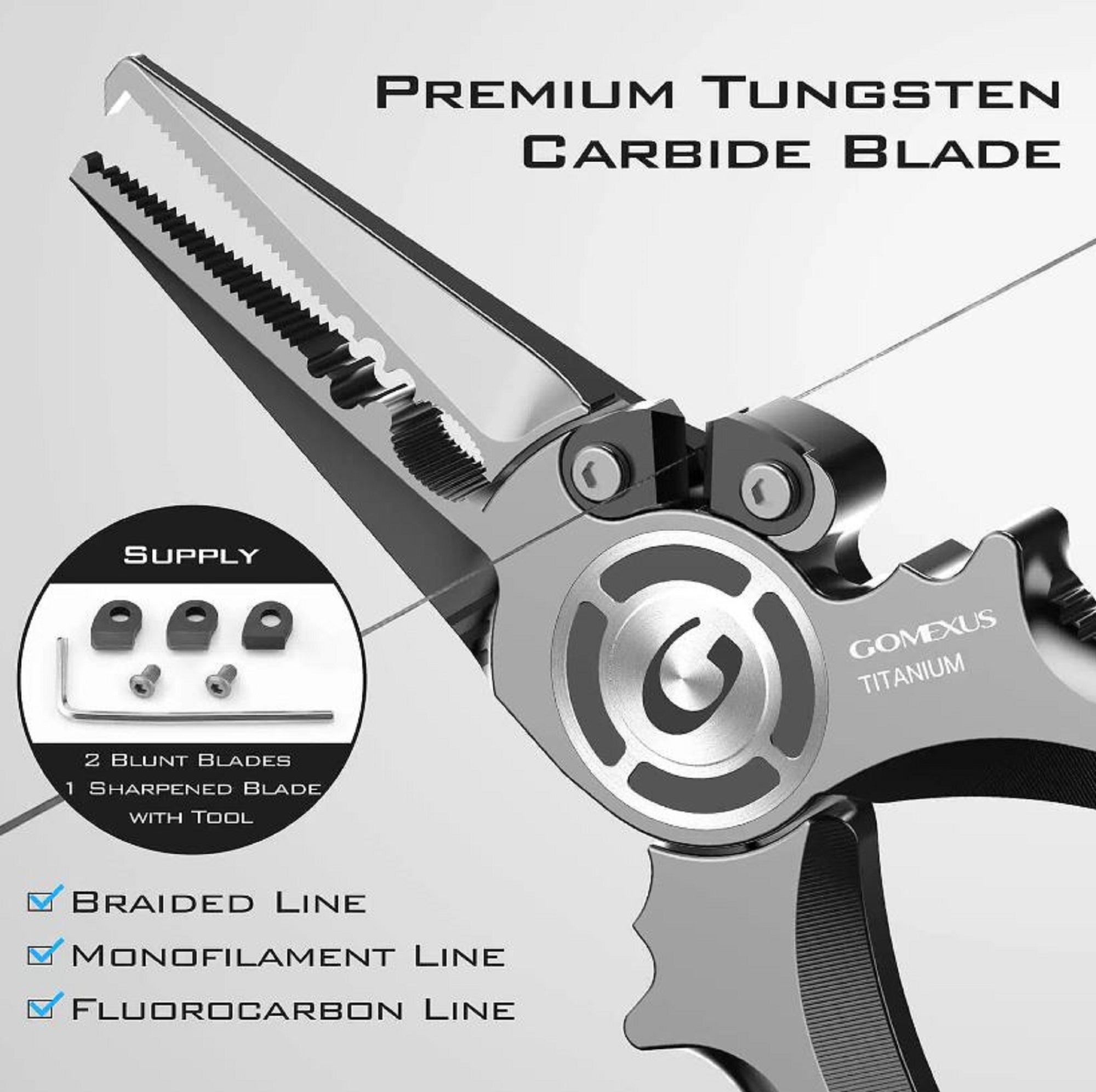 Gomexus TX7-TN Pliers Split Ring Titanium SET (0857)