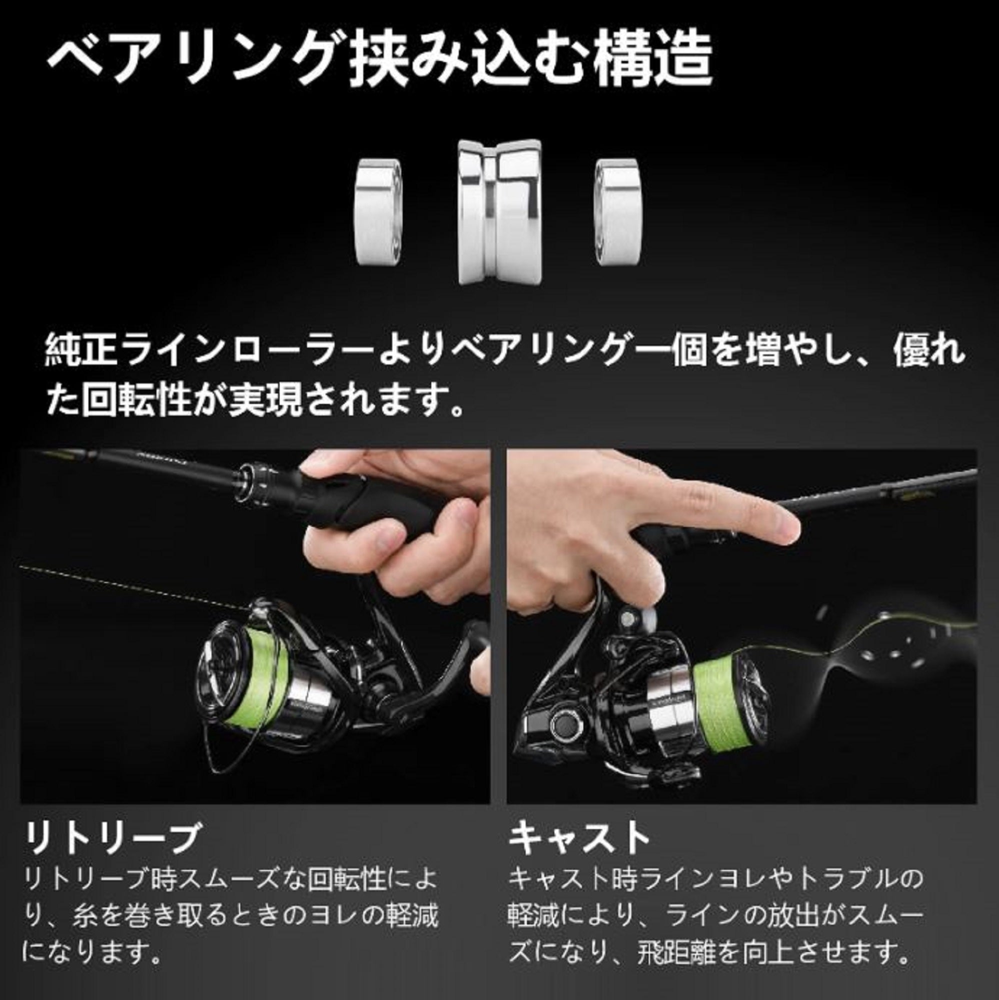 Gomexus HS1-SJ Line Roller Titanium Alloy for Shimano 500-5000 Reel (1762)